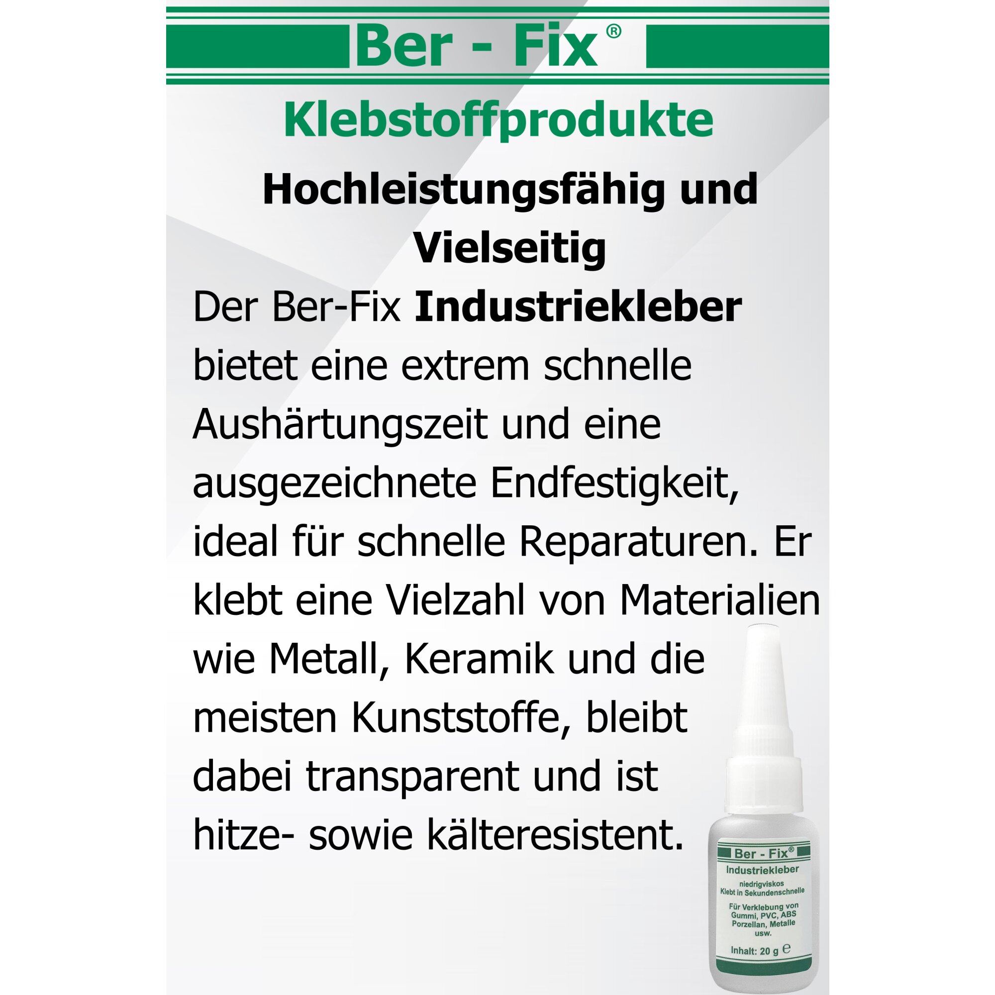 Ber-Fix® Füllstoff Set Standard schwarz