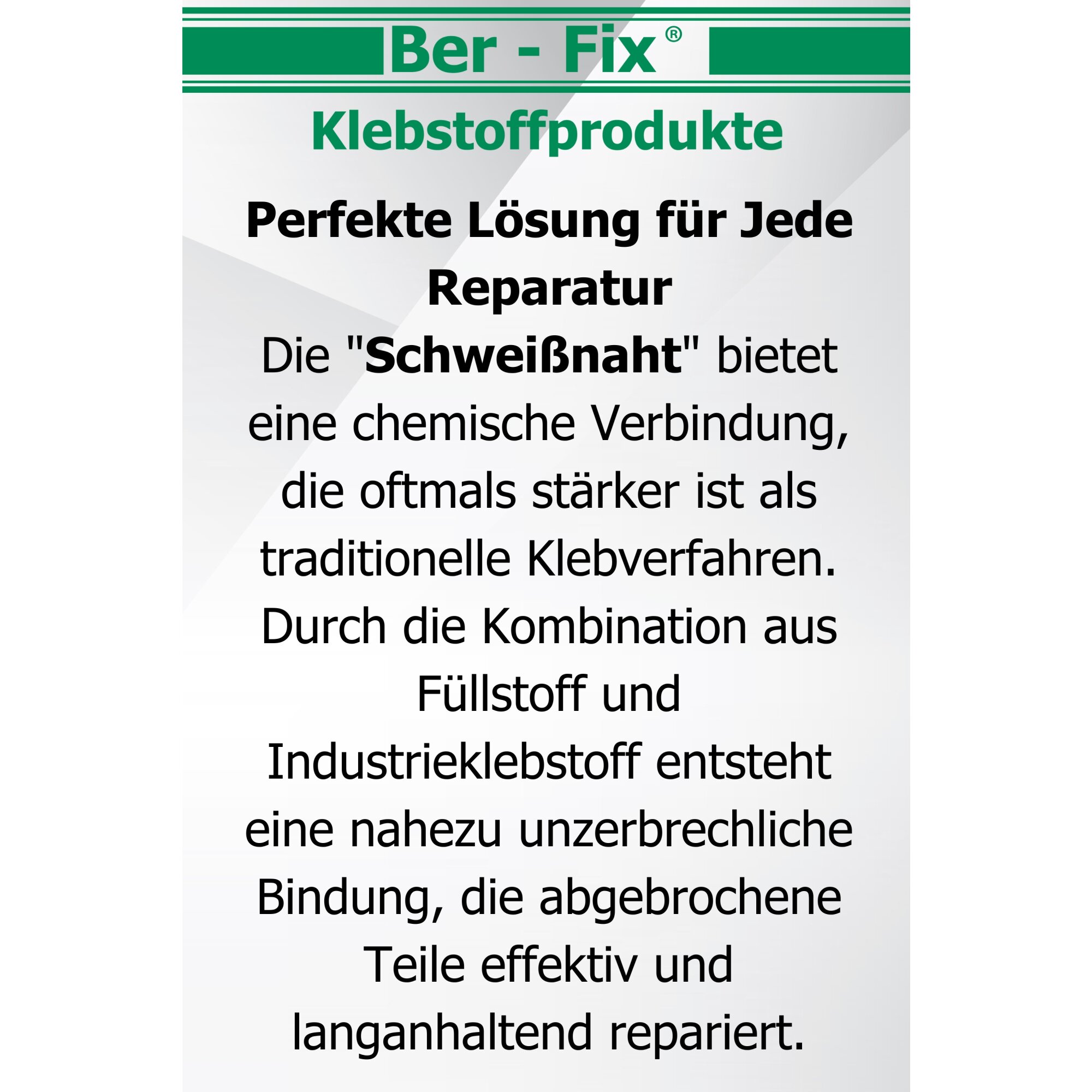 Ber-Fix® Füllstoff Set Standard schwarz