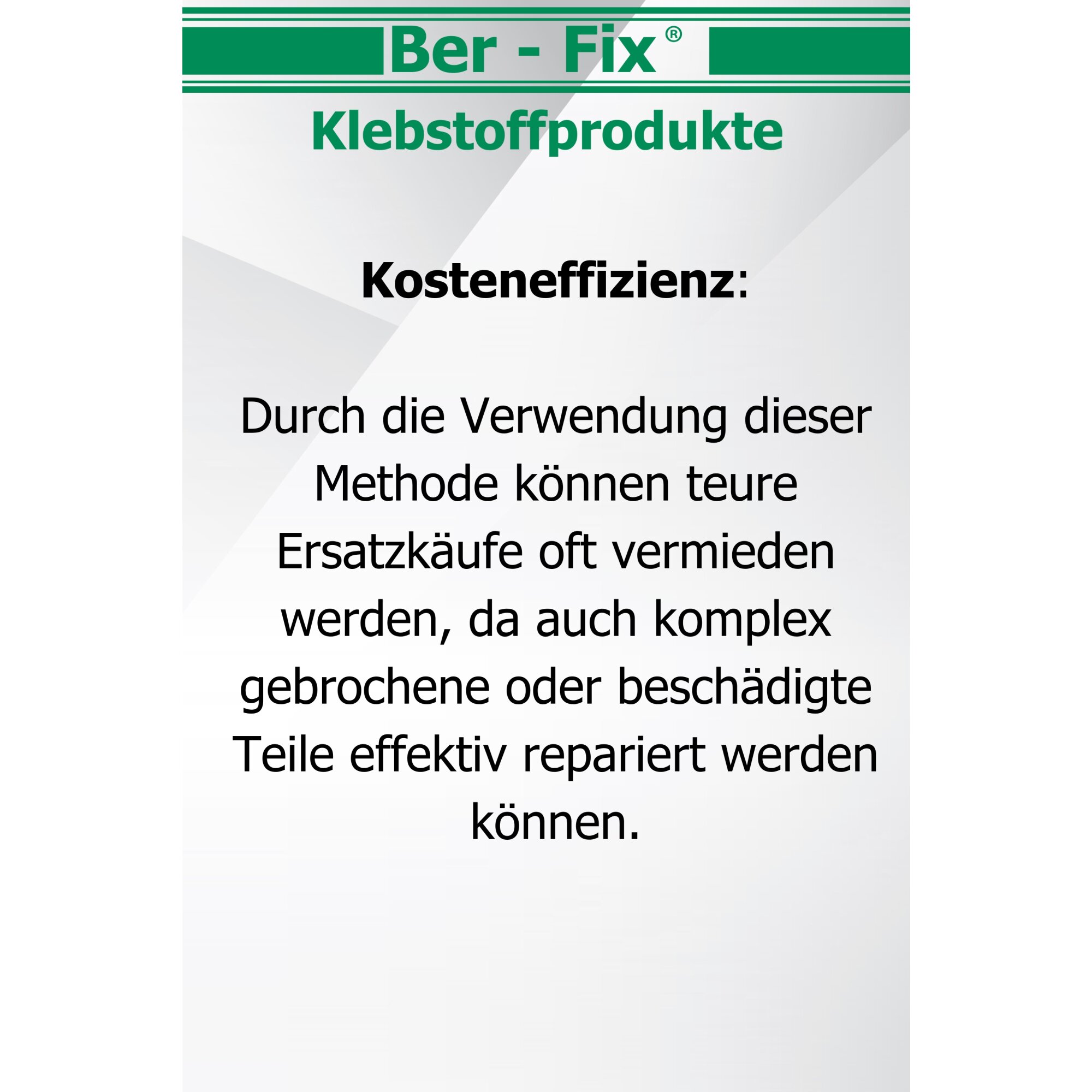 Ber-Fix® Füllstoff Set Standard schwarz