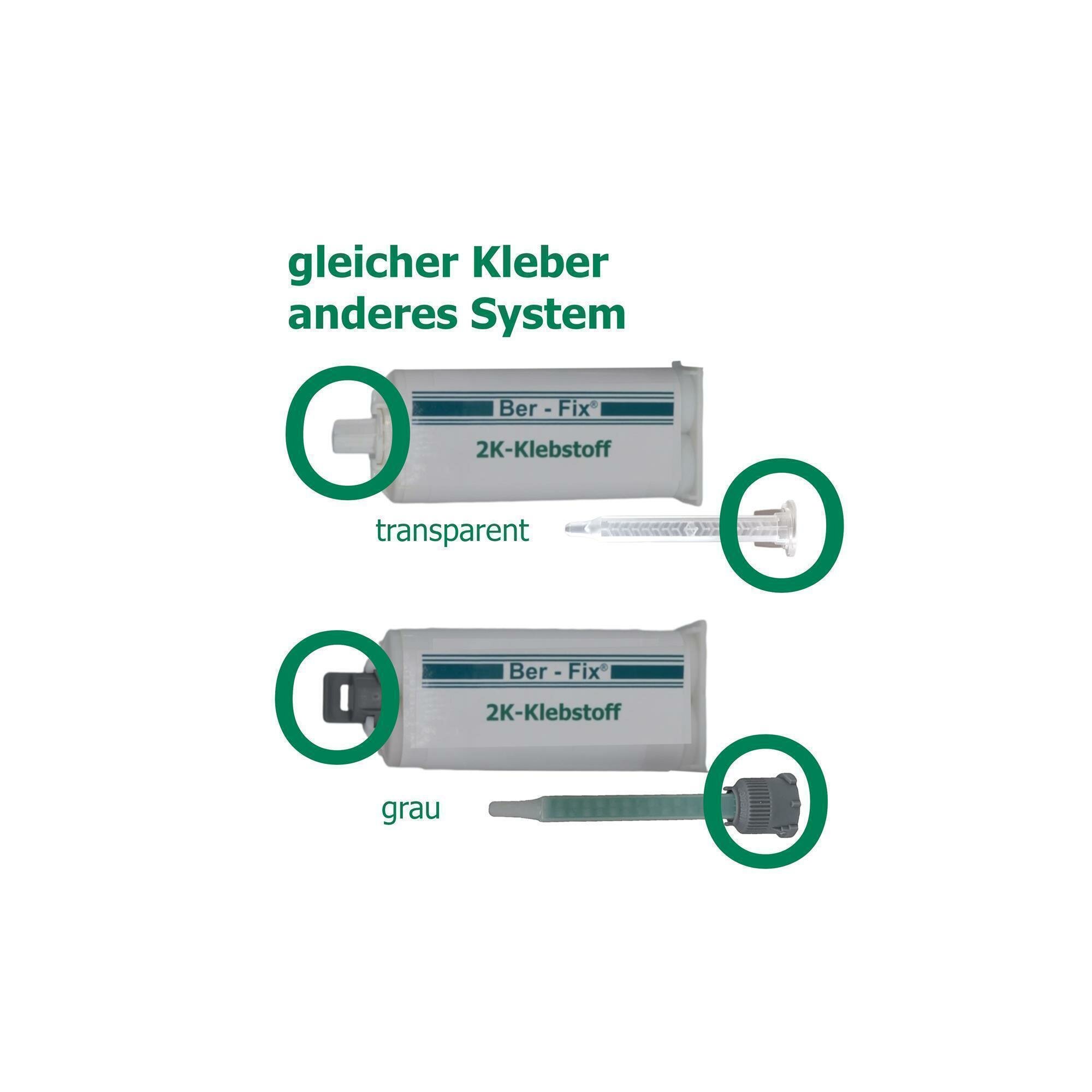 Ber-Fix® Mischdüsen 1:1 altes System - nicht mer kompaktiebel mit sktuellen Ber-Fix 2K Klebstoffen