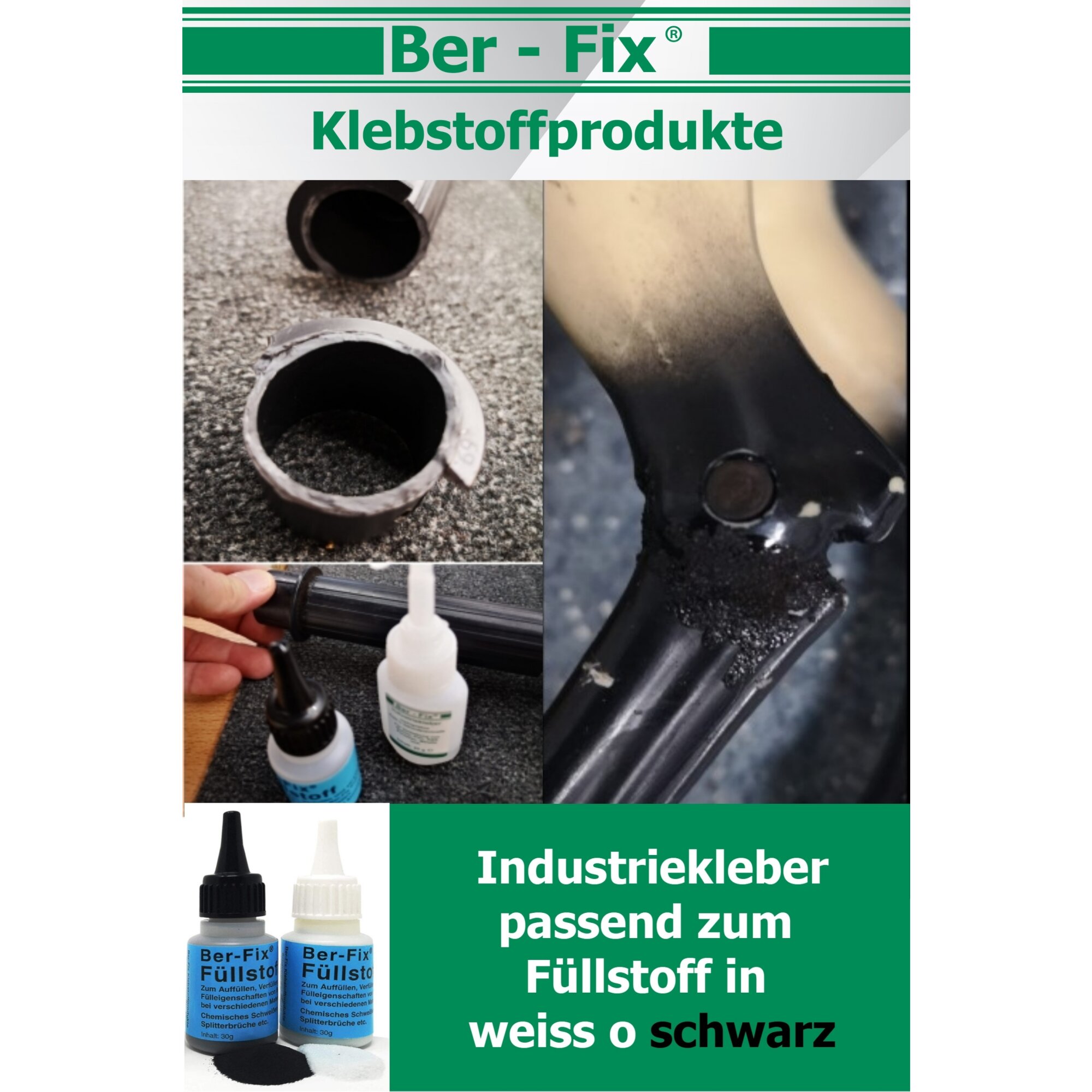 Ber-Fix® Füllstoff – Hochleistungs-Granulat zur Reparatur & Verstärkung | Ideal für Kunststoff, Metall & Holz | Perfekt mit Industriekleber