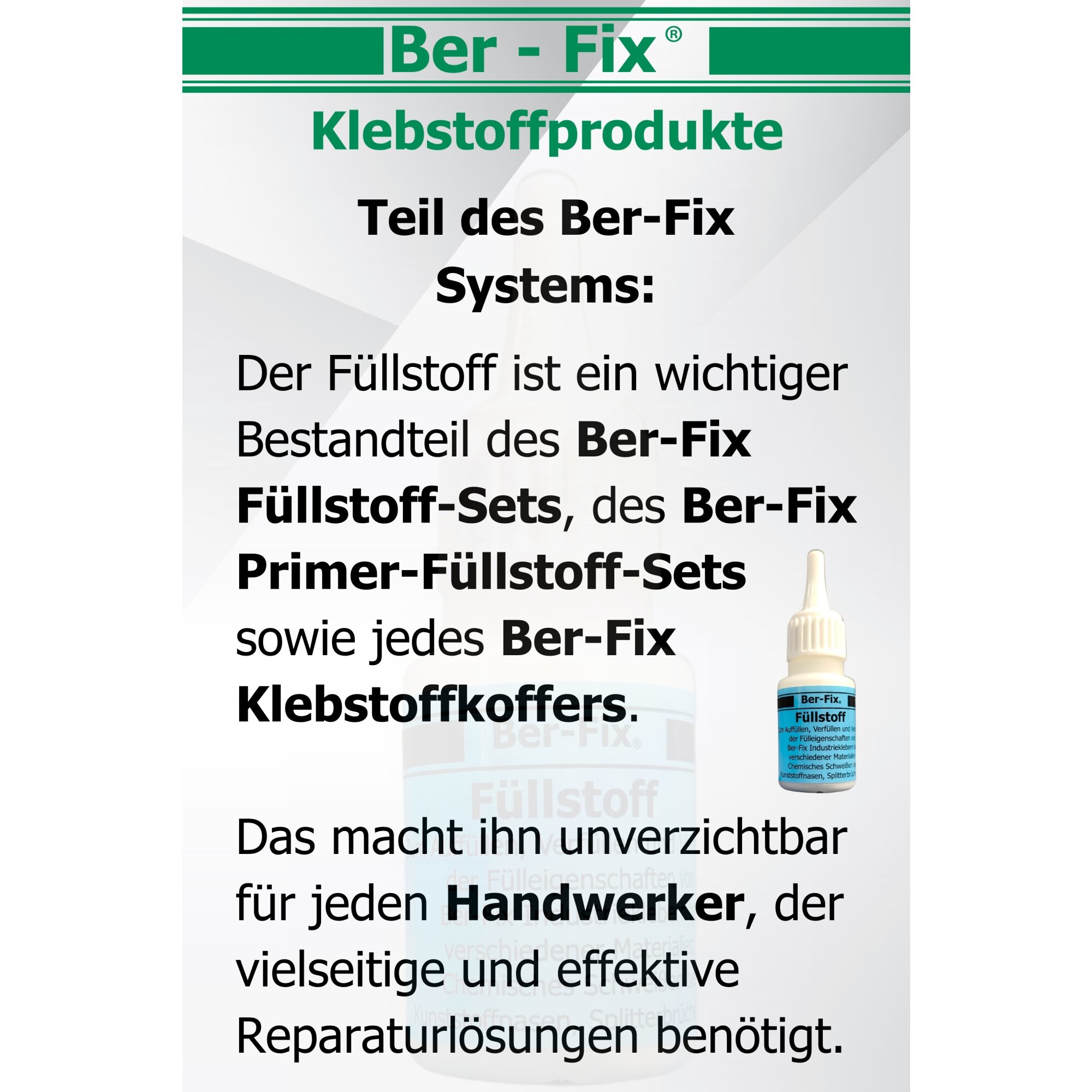 Ber-Fix® Füllstoff – Hochleistungs-Granulat zur Reparatur & Verstärkung | Ideal für Kunststoff, Metall & Holz | Perfekt mit Industriekleber