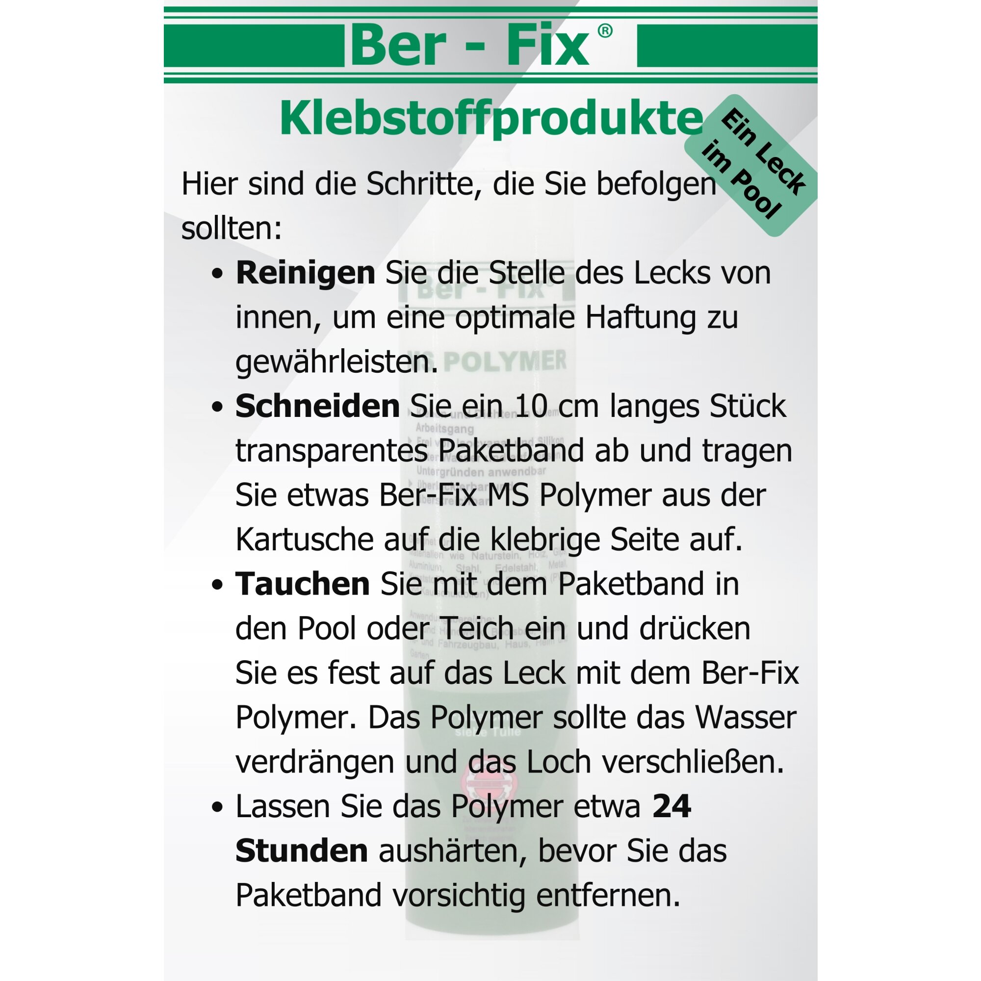 Ber-Fix® MS-Polymer blau - Poolkleber