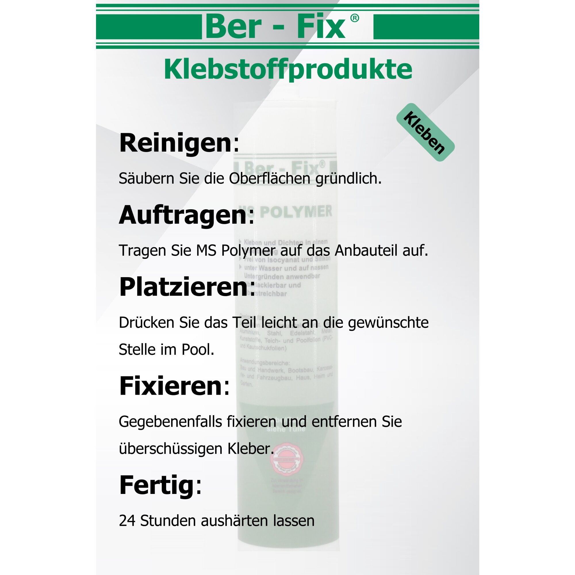 Ber-Fix® MS-Polymer blau - Poolkleber