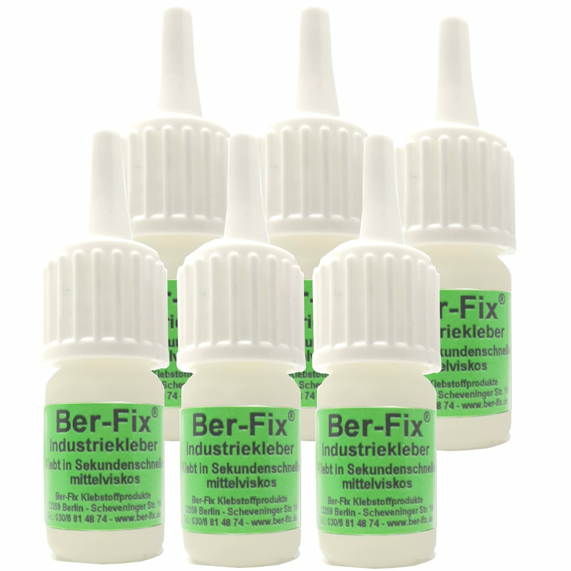 Ber-Fix® Industriekleber (mittelviskos) 6x 4g