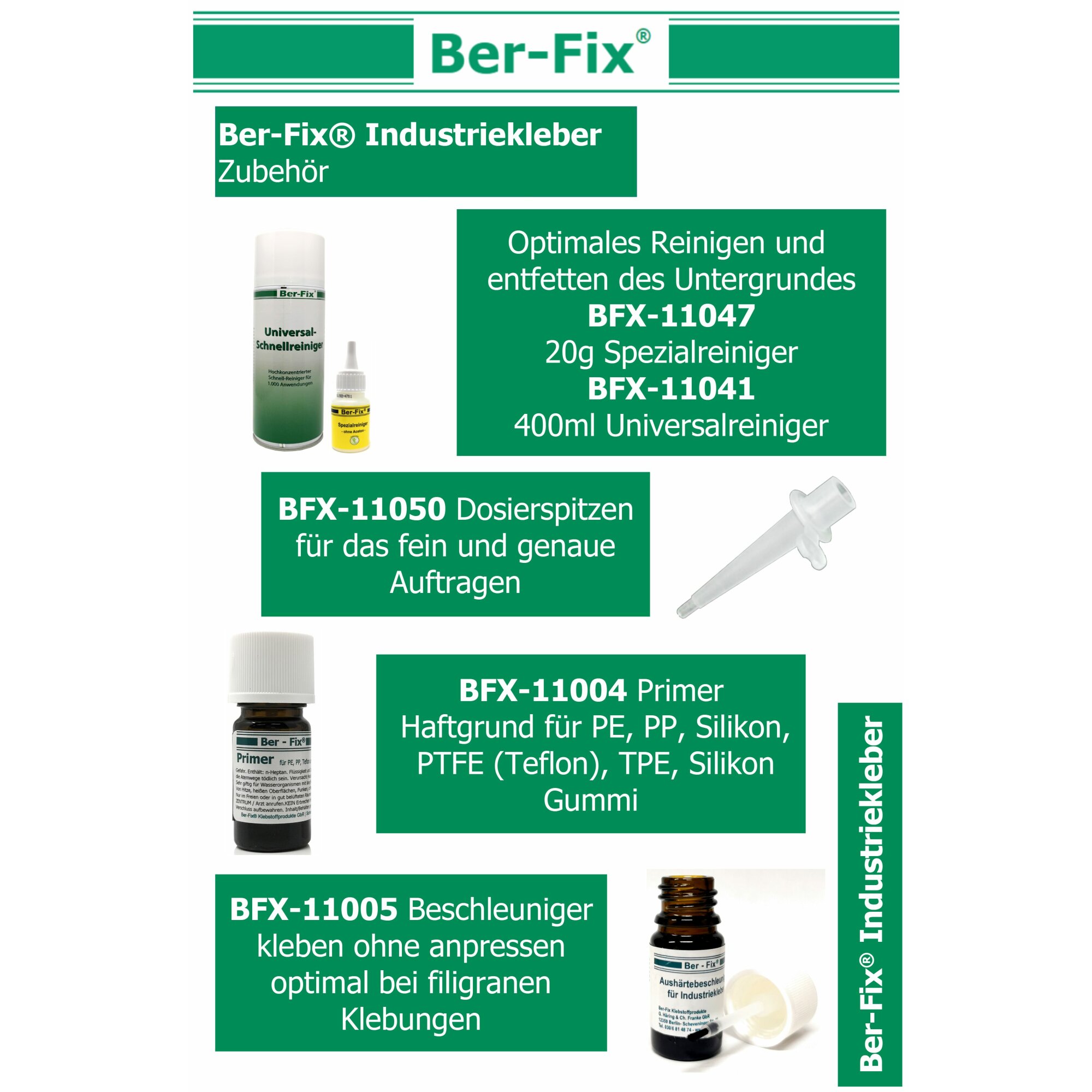 Ber-Fix® Industriekleber M111 – Speziell für Gummi & Metall – Schnellhärtend, Hohe Haftkraft, Vielseitig Einsetzbar, Temperaturbeständig von -60°C bis +80°C