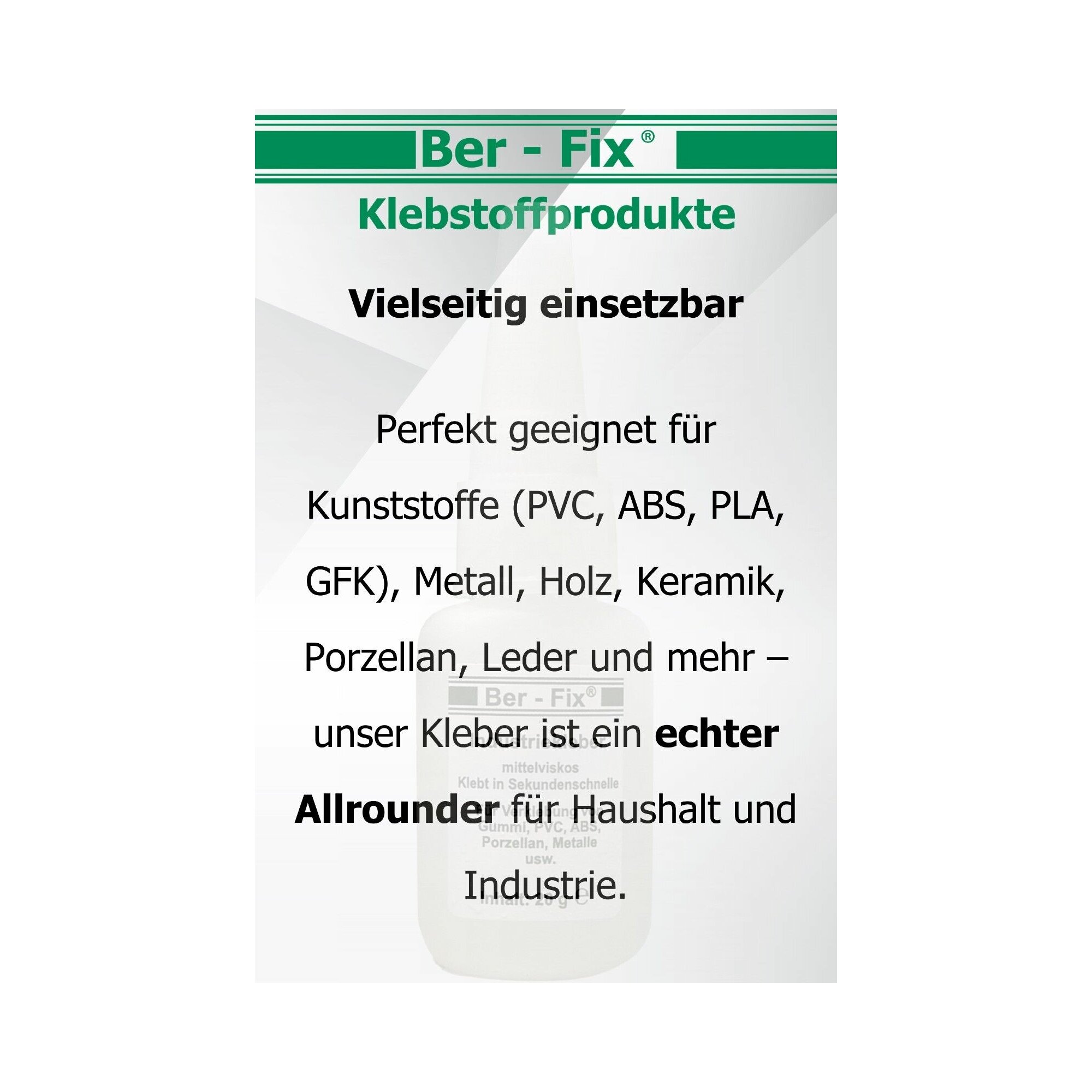 Ber-Fix® Industriekleber (mittelviskos) 12x 20g