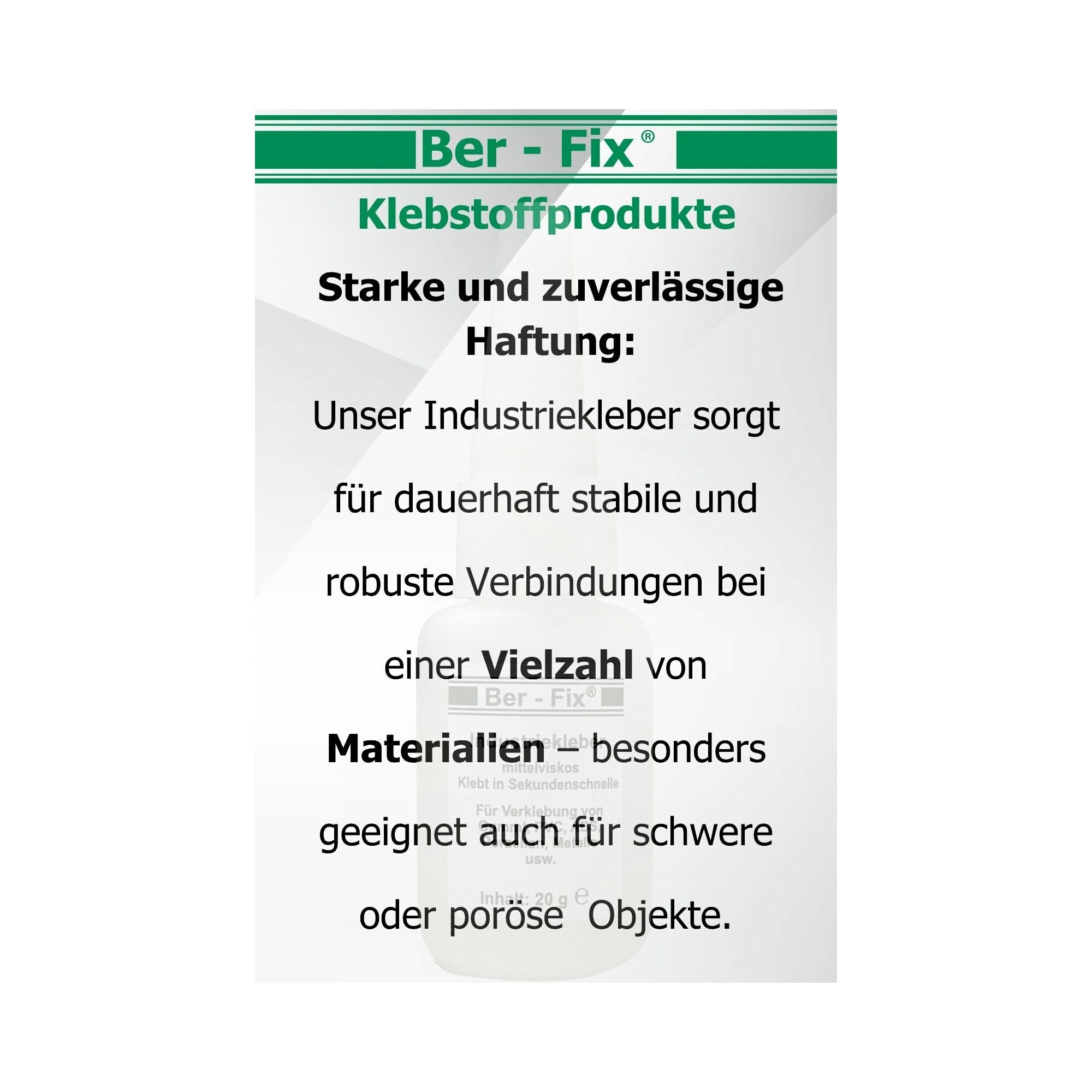 Ber-Fix® Industriekleber (mittelviskos) 12x 20g