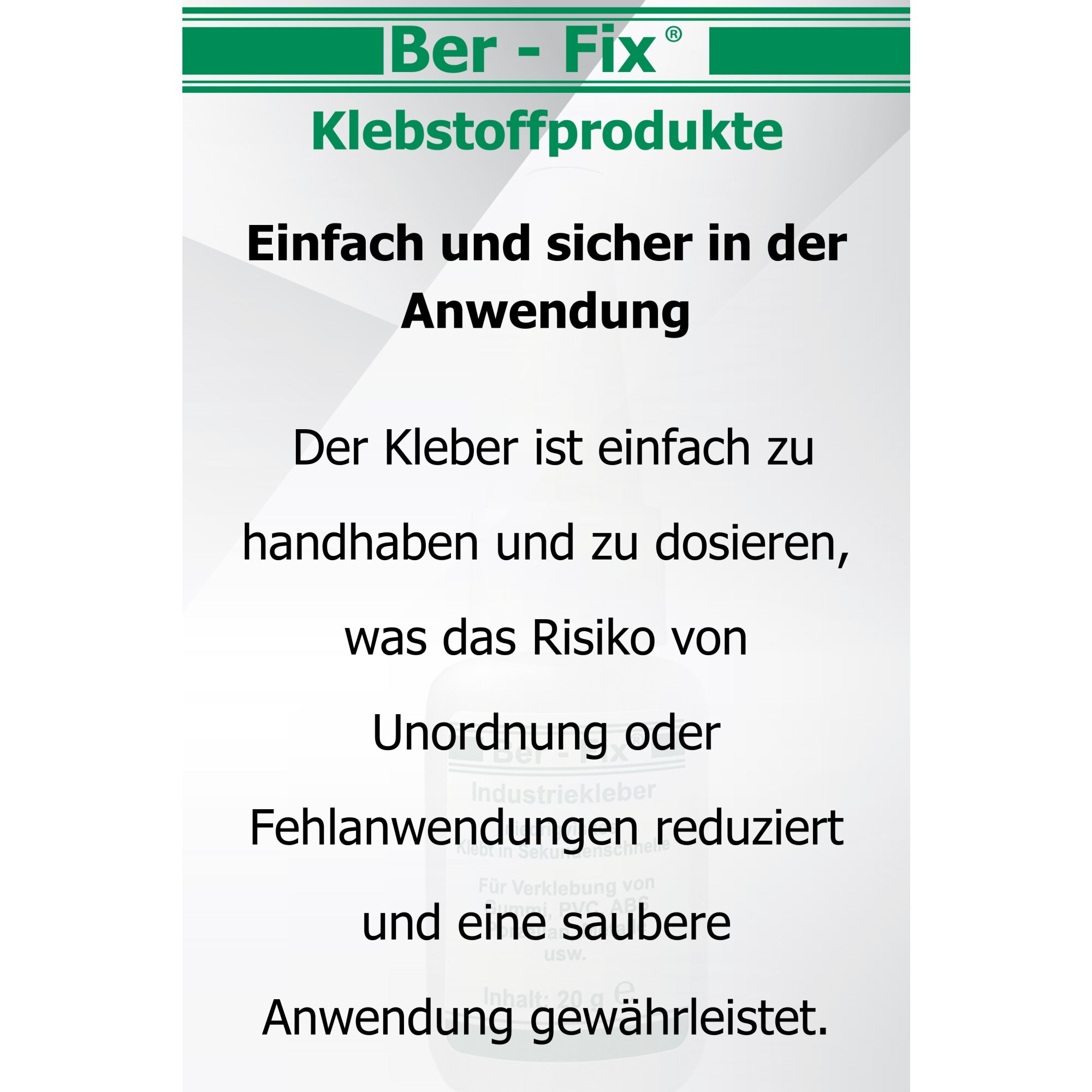 Ber-Fix® Industriekleber (niedrigviskos) 20g