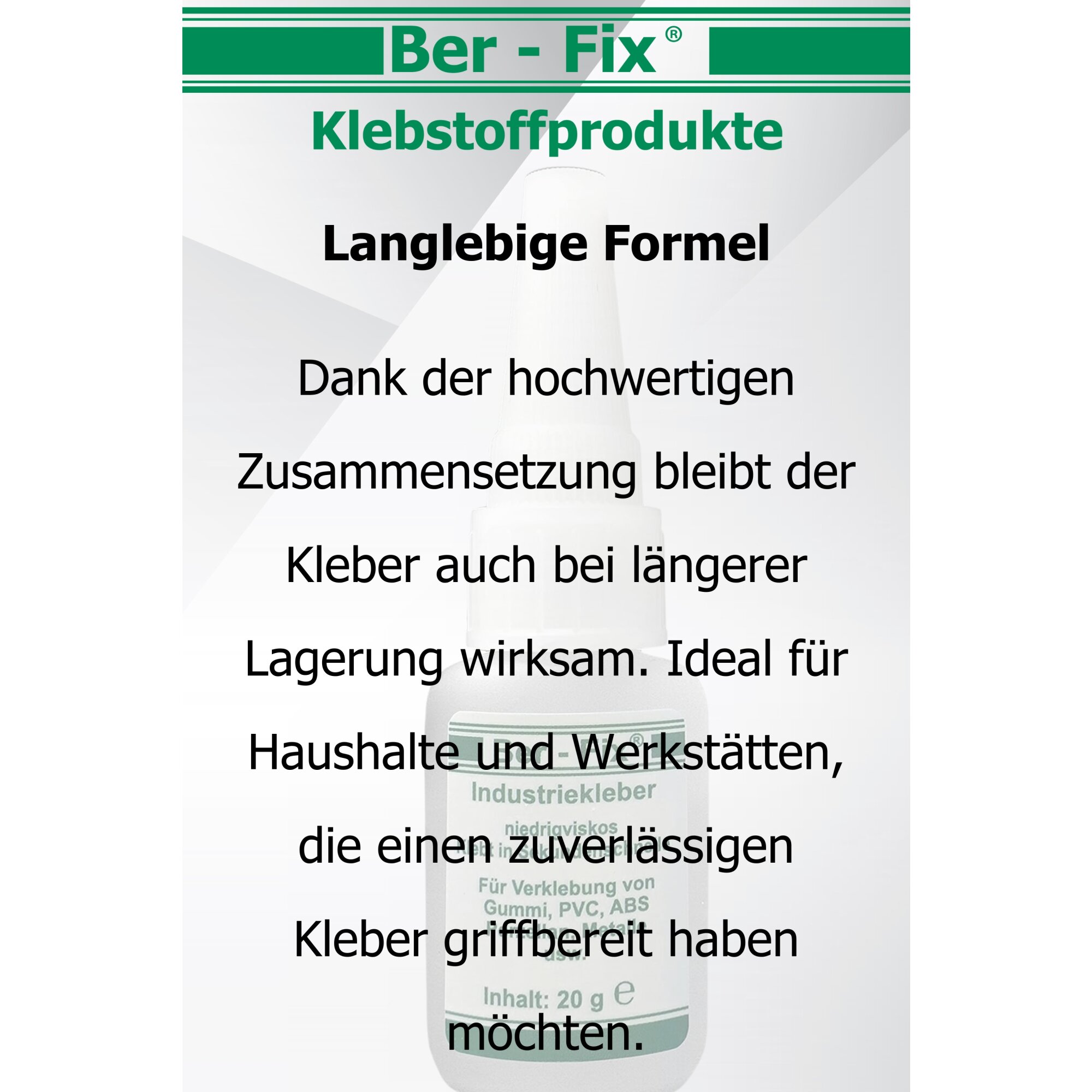 Ber-Fix® Industriekleber (niedrigviskos) 20g