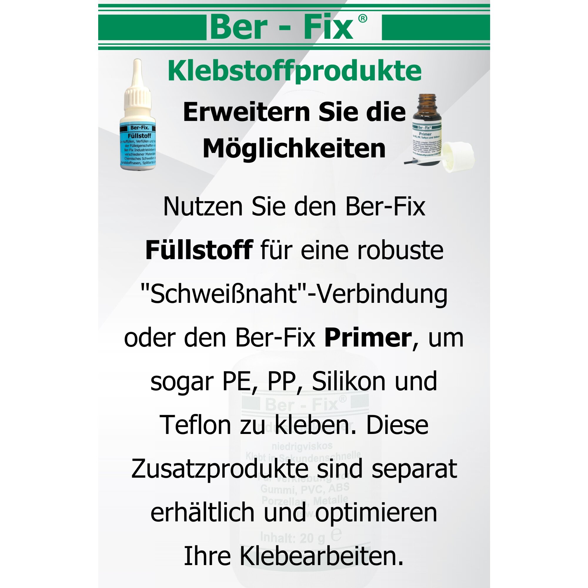 Ber-Fix® Industriekleber (niedrigviskos) 20g