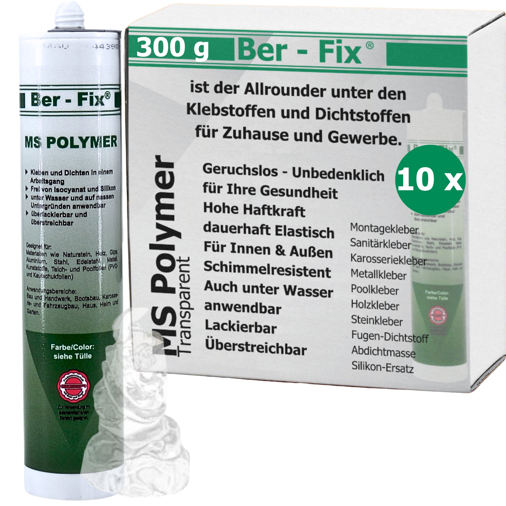 Ber-Fix® MS-Polymer transparent 10x