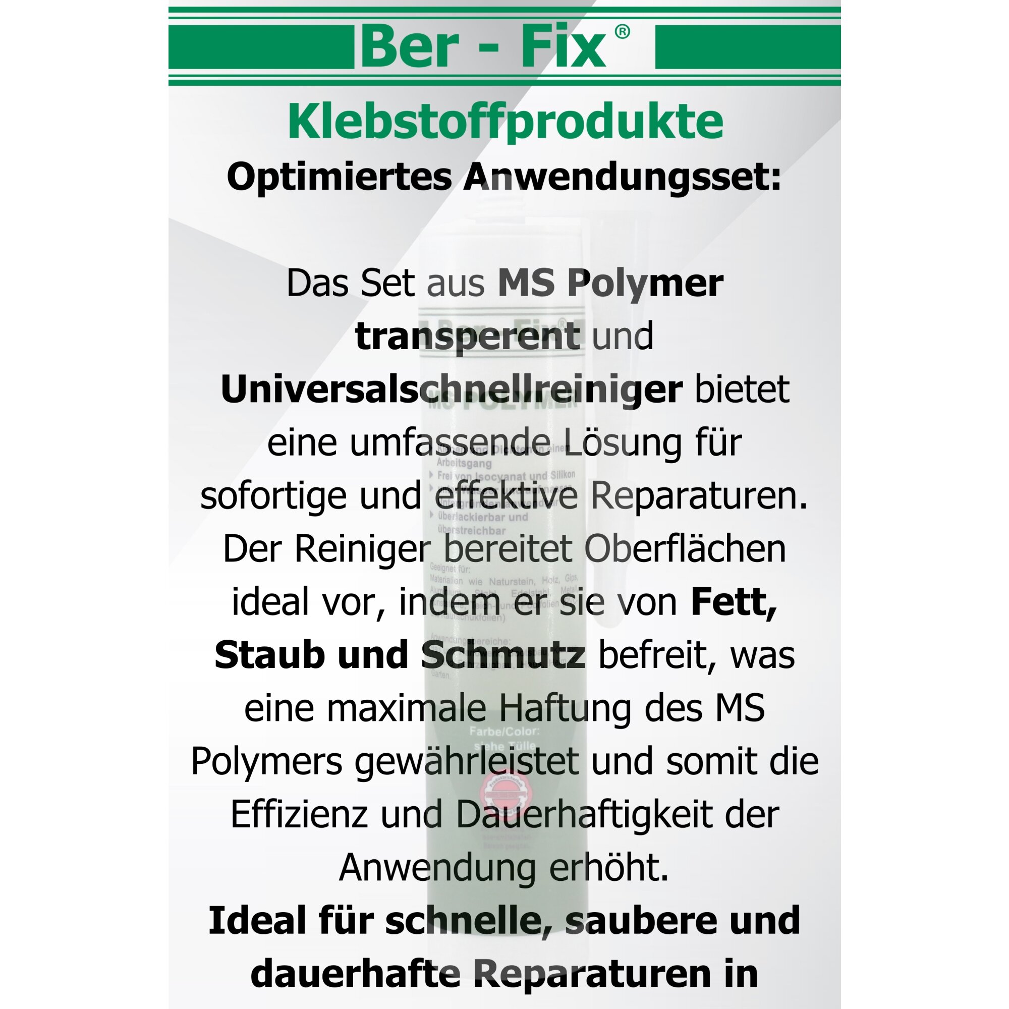 Ber-Fix® MS-Polymer transparent 5x