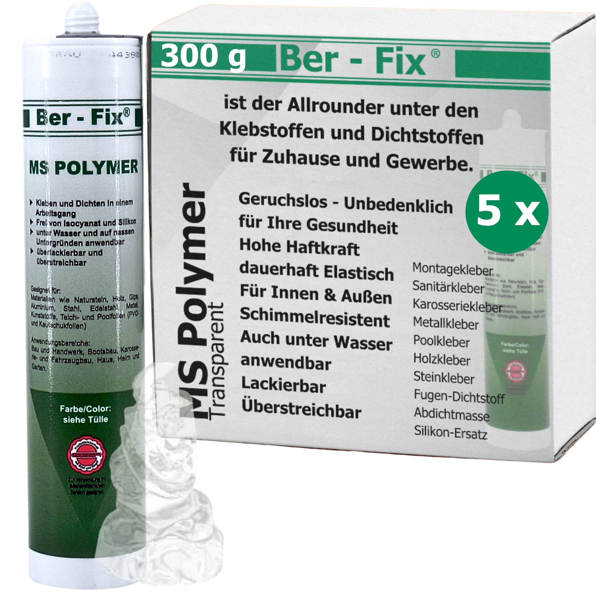 Ber-Fix® MS-Polymer transparent 5x