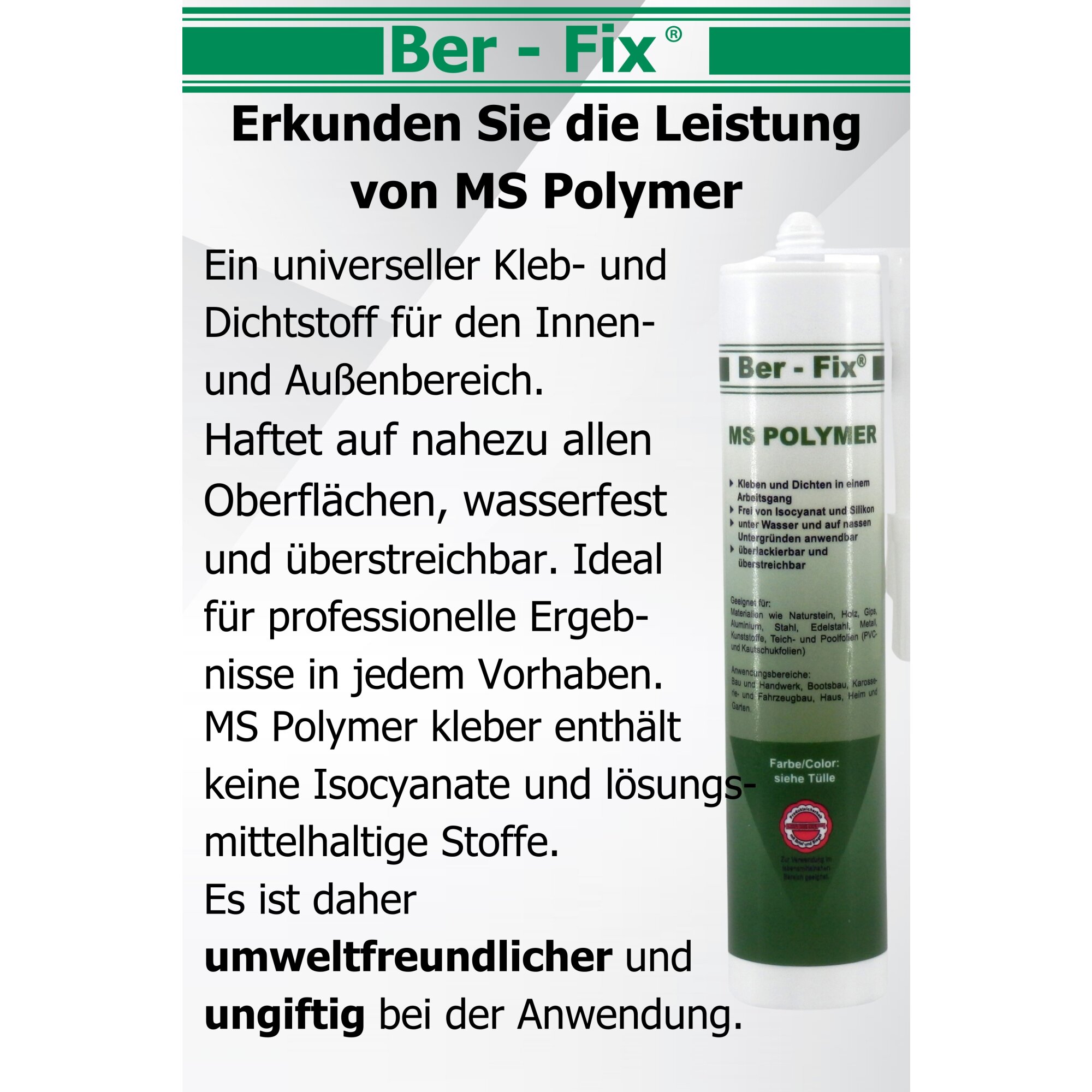 Ber-Fix® MS-Polymer weiß 10x