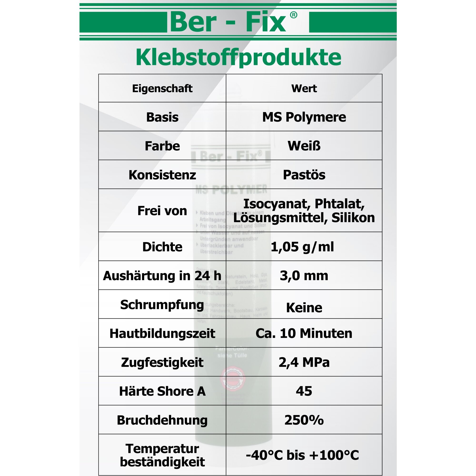 Ber-Fix® MS-Polymer weiß 10x