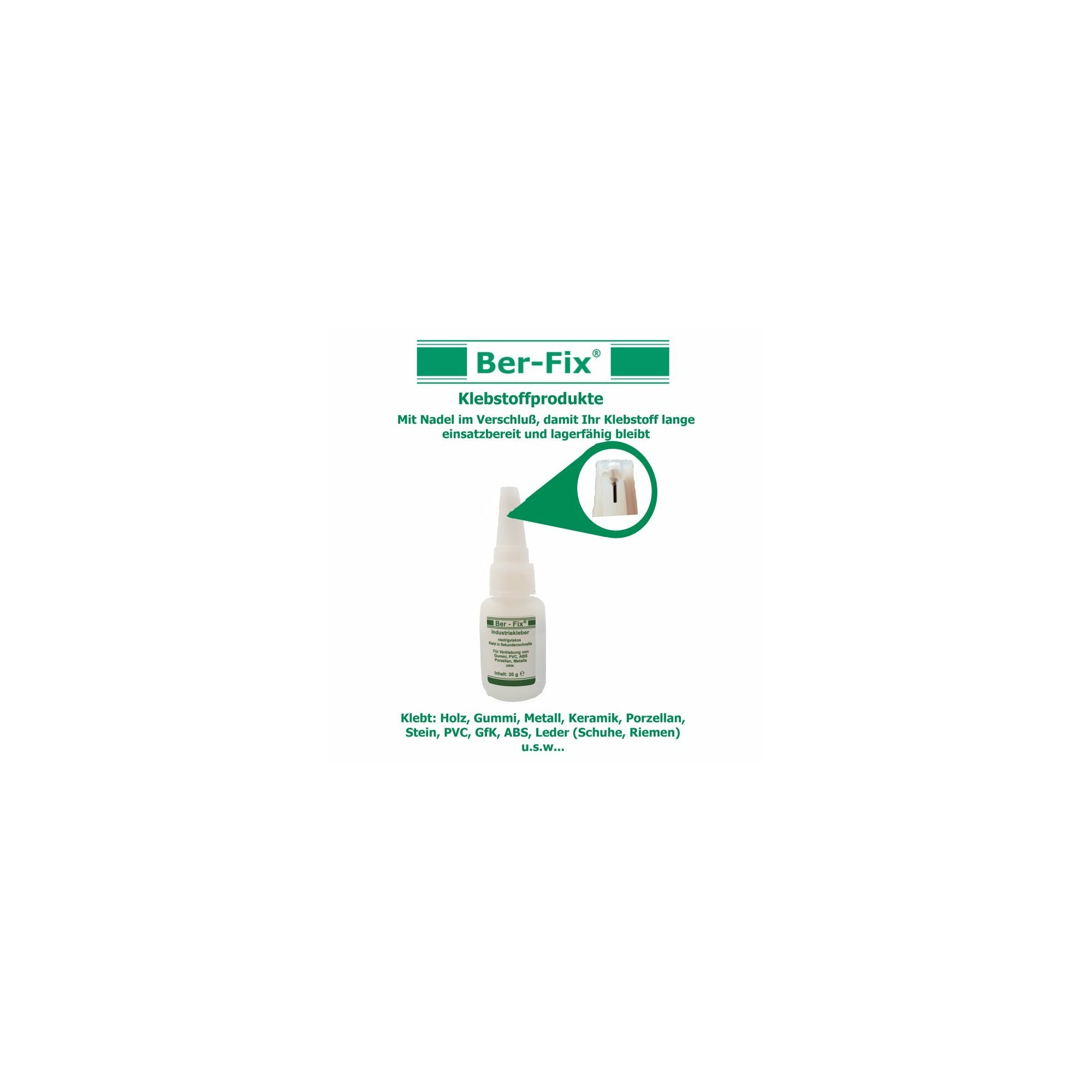 Ber-Fix® Industriekleber (niedrigviskos) 500g 12x