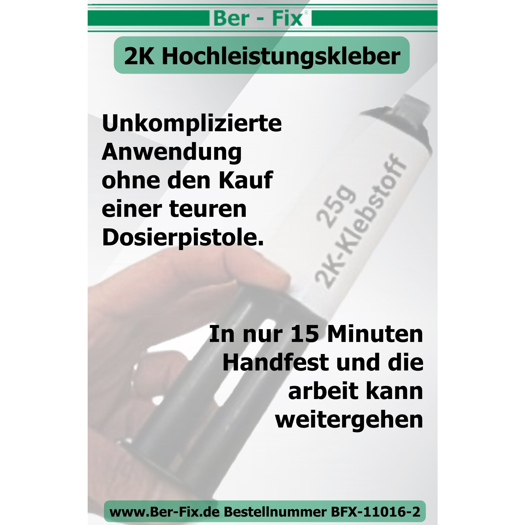 Ber-Fix® 2K-Hochleistungskleber 25g 3 Min. 14x