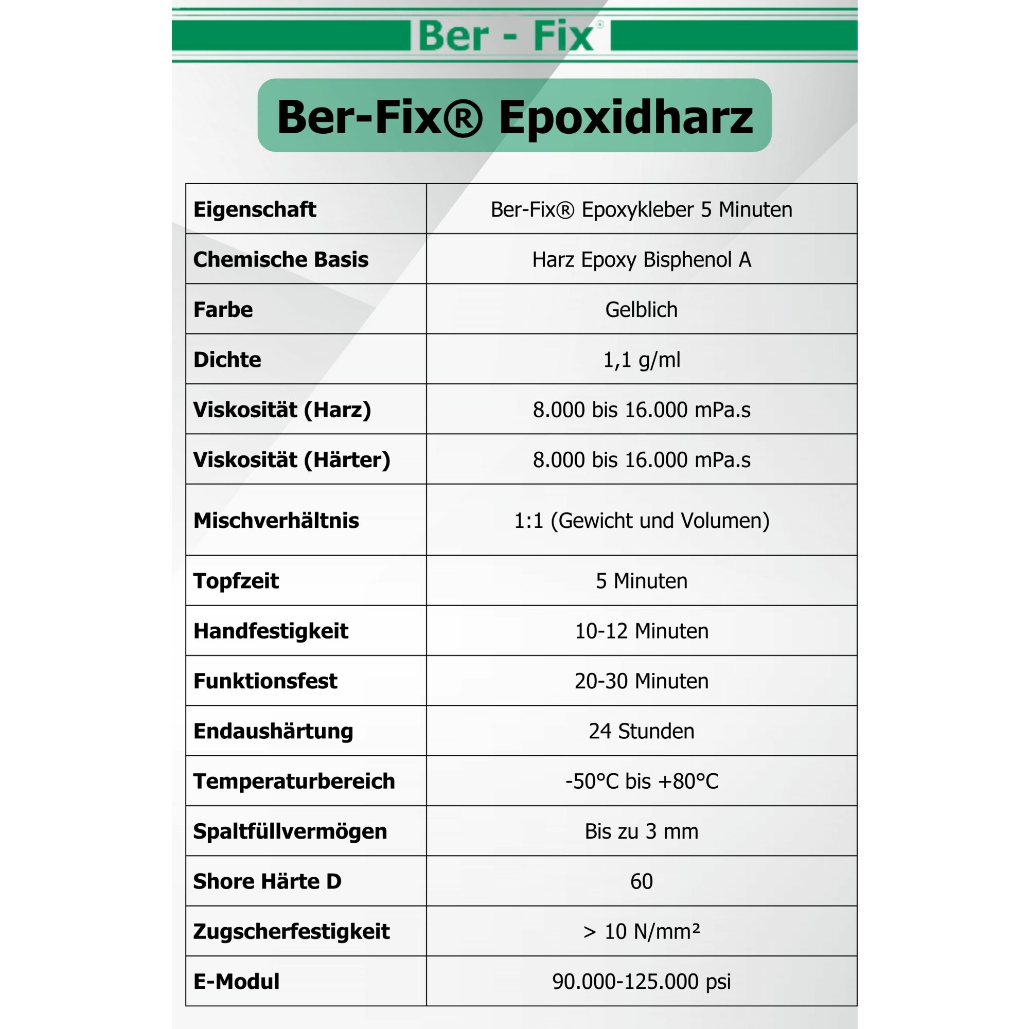 Ber-Fix® Epoxykleber 25g 5 Min. 14x