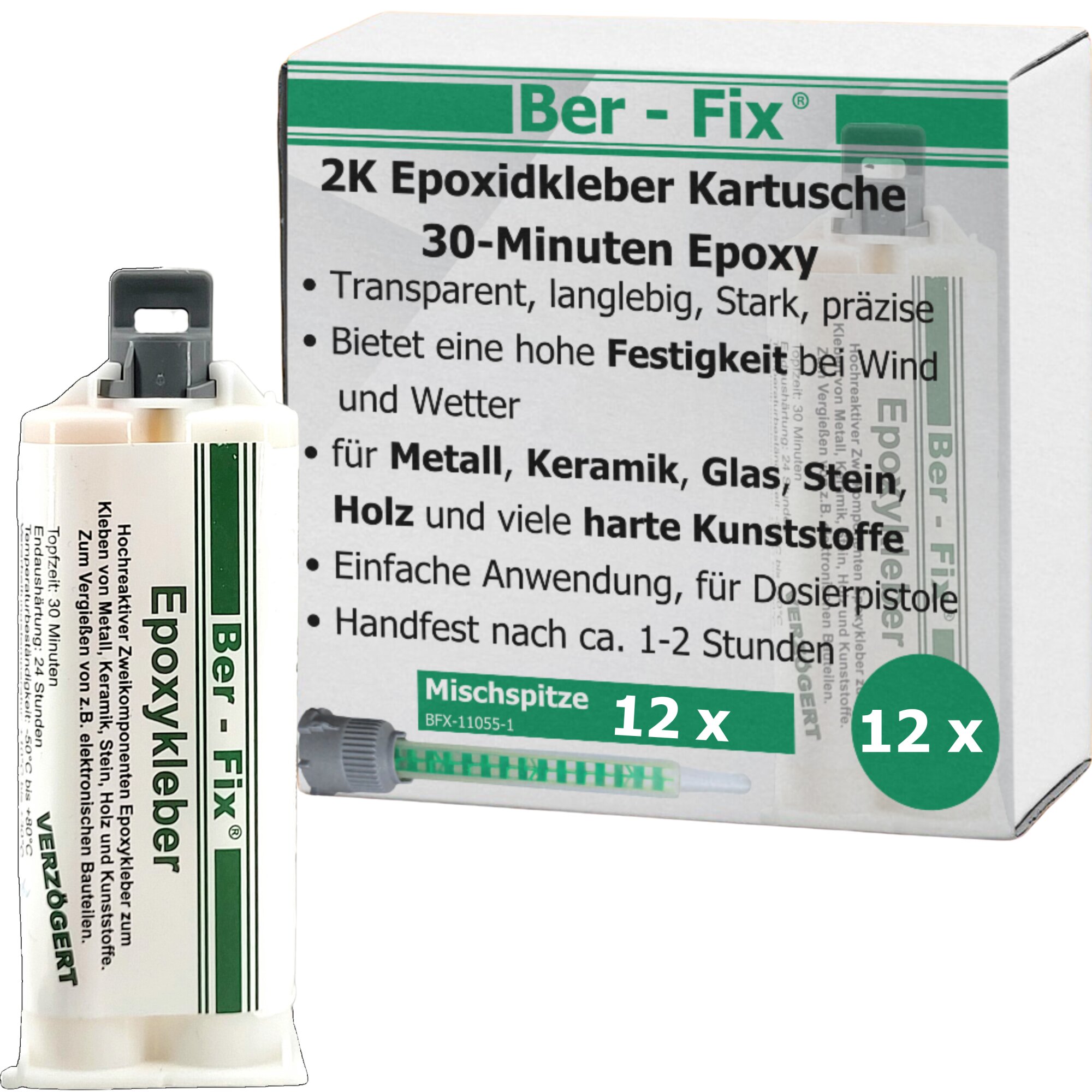 Ber-Fix® Epoxykleber 50g 30 Min. 12x