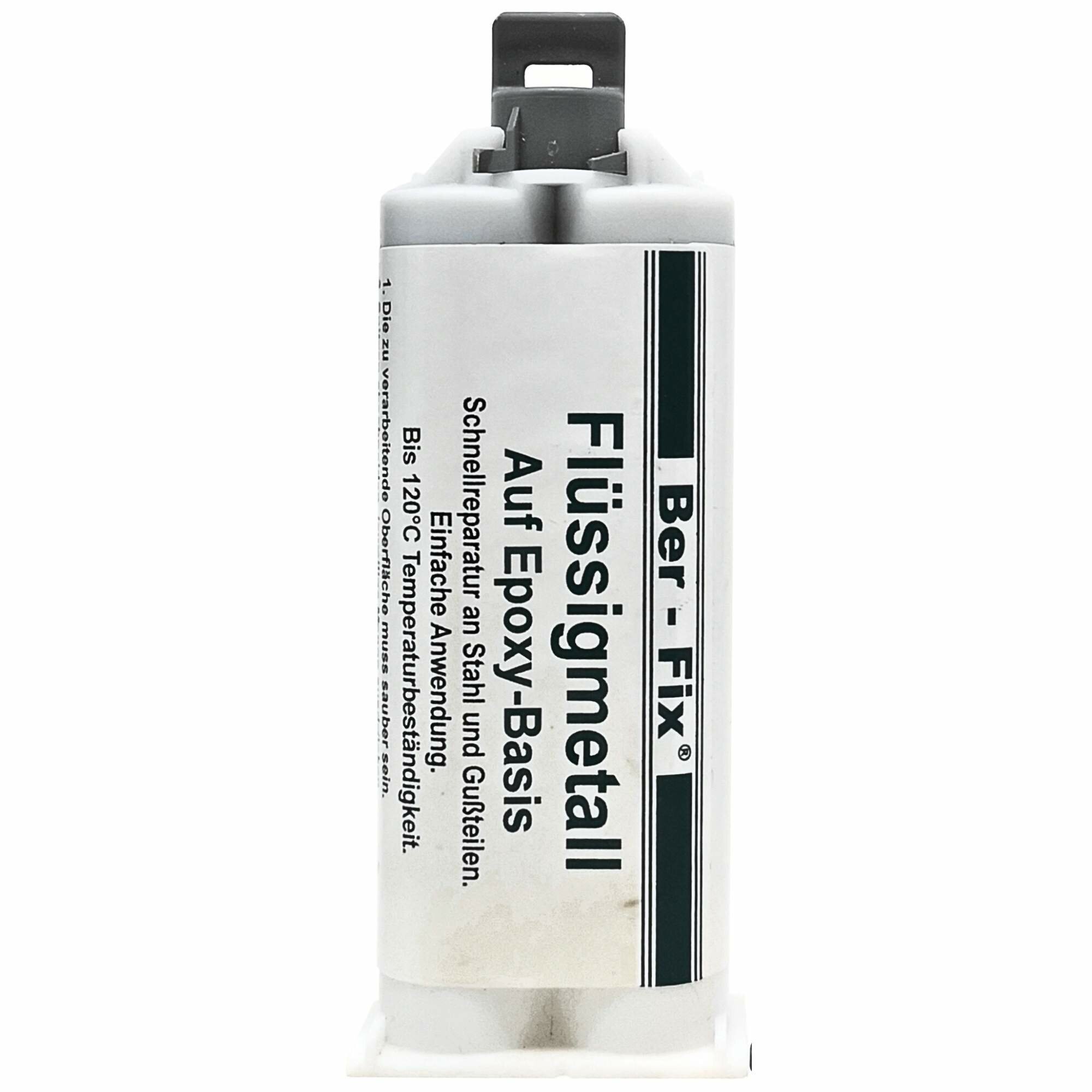 Ber-Fix® Flüssigmetall 50g – 2K Metallkleber bis 120°C | Für Dosierpistole, Reparaturen & Hochfeste Anwendungen