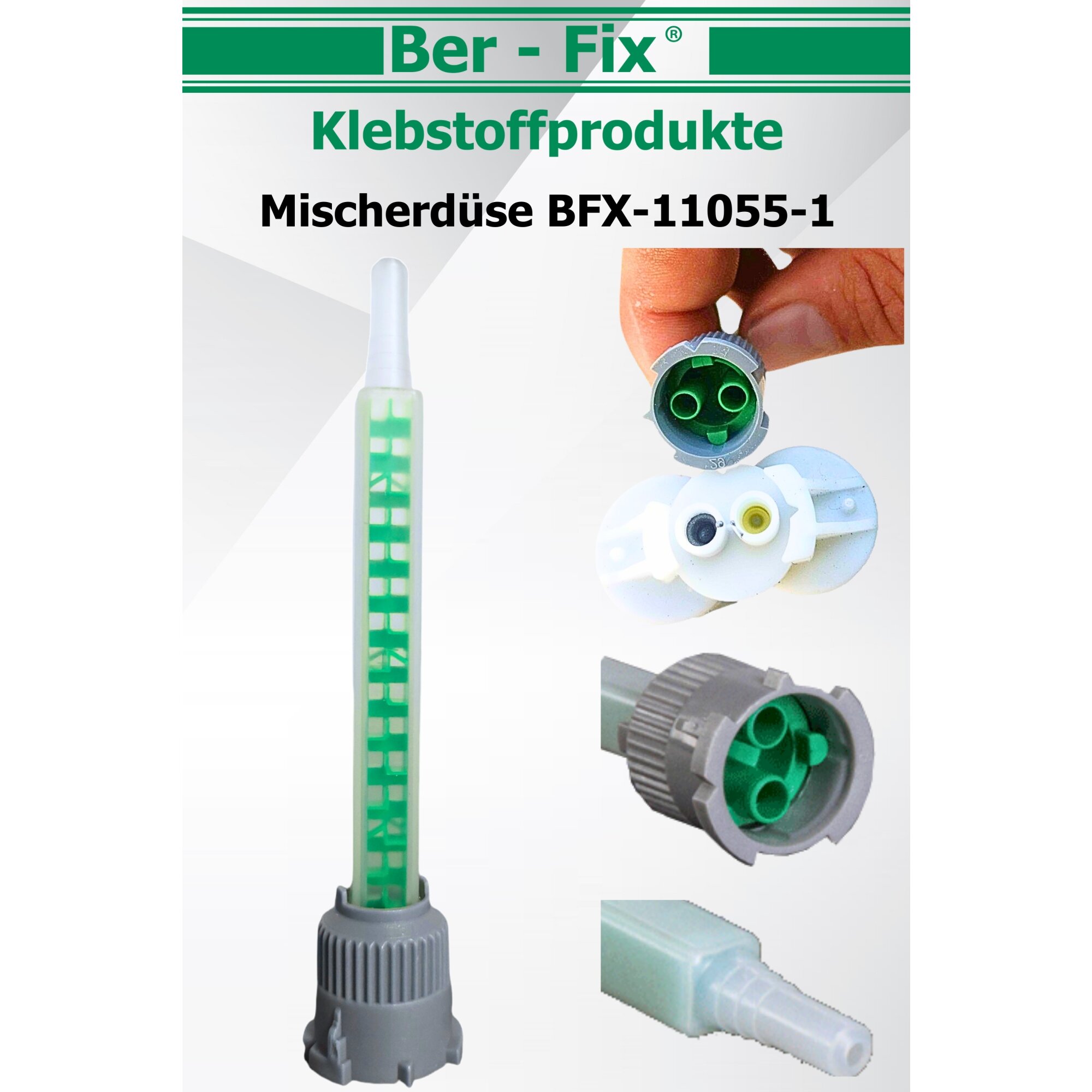 Ber-Fix® Mischdüsen 1:1 grau 10er Spar Pack