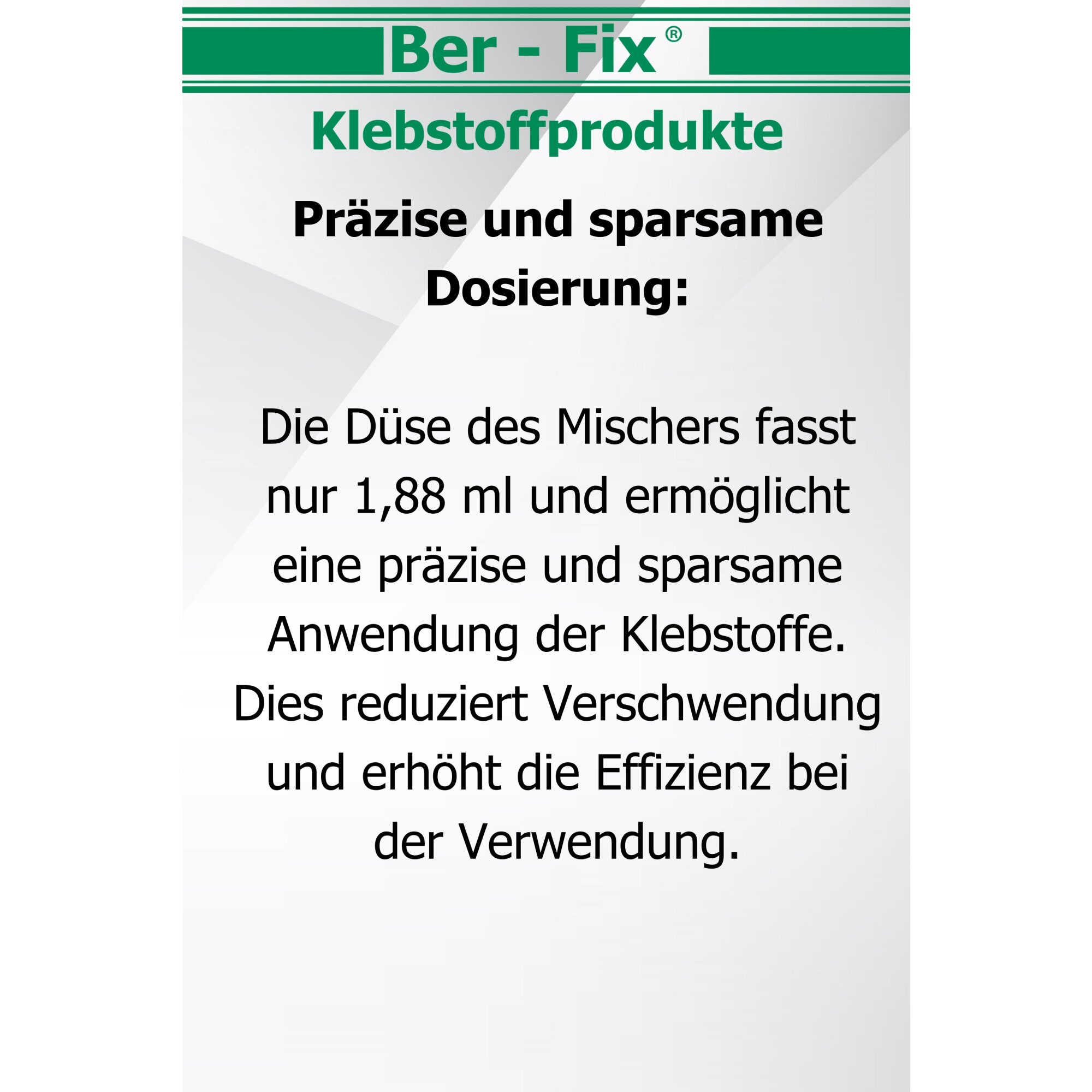 Ber-Fix® Mischdüsen 1:1 grau 25er Spar Pack