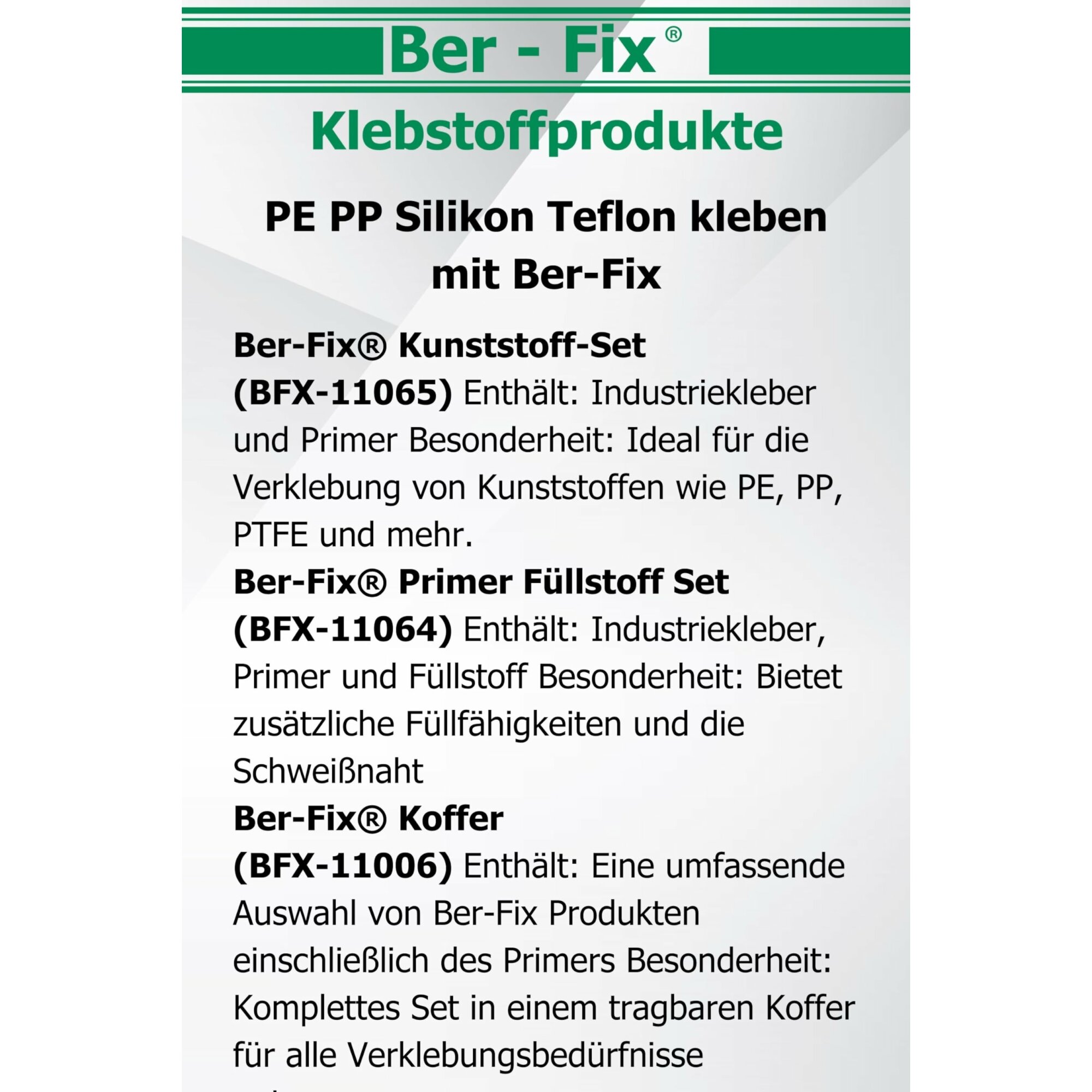 Ber-Fix® Kunststoff-Set Standard