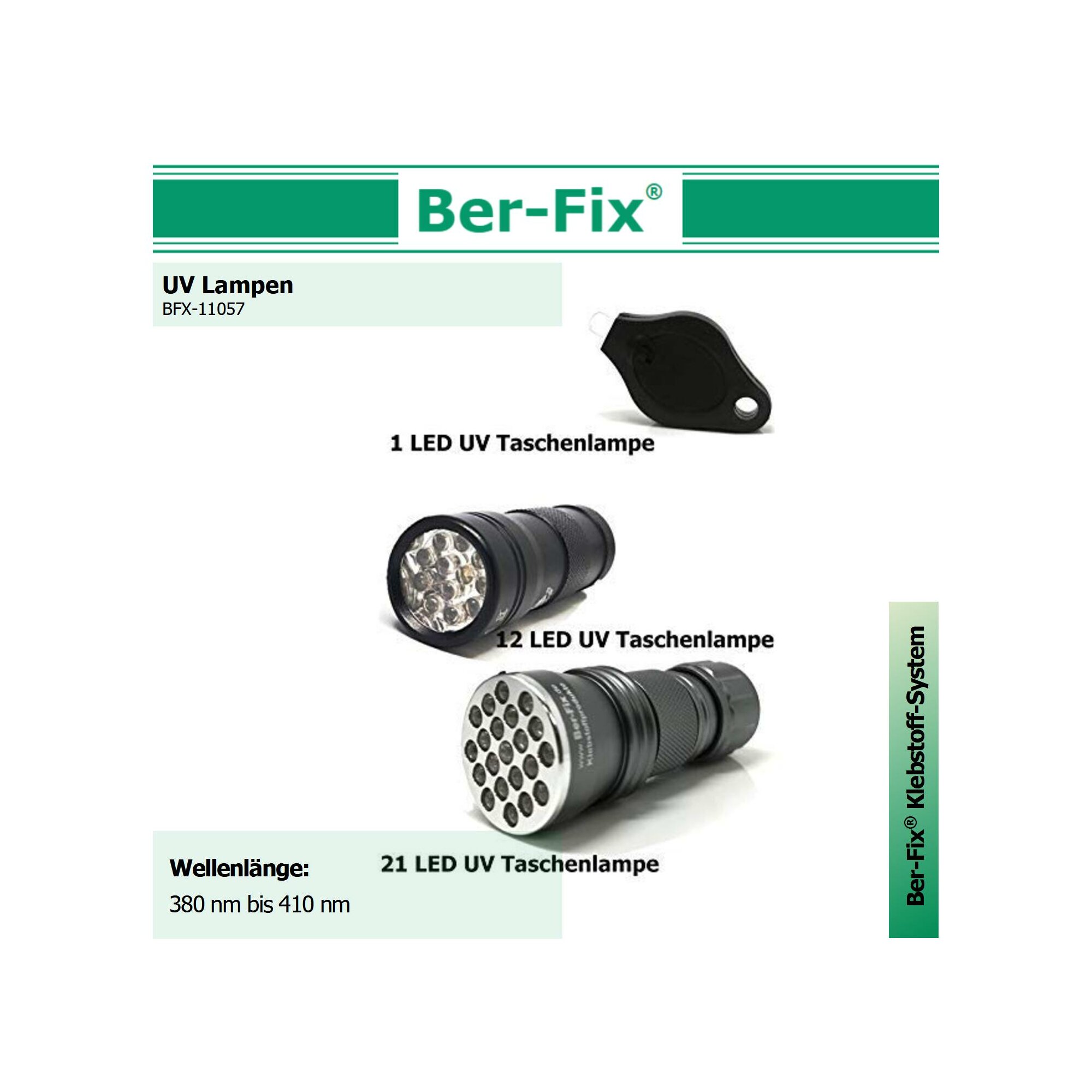 Ber-Fix® UV-Lampe 1 LED 10x