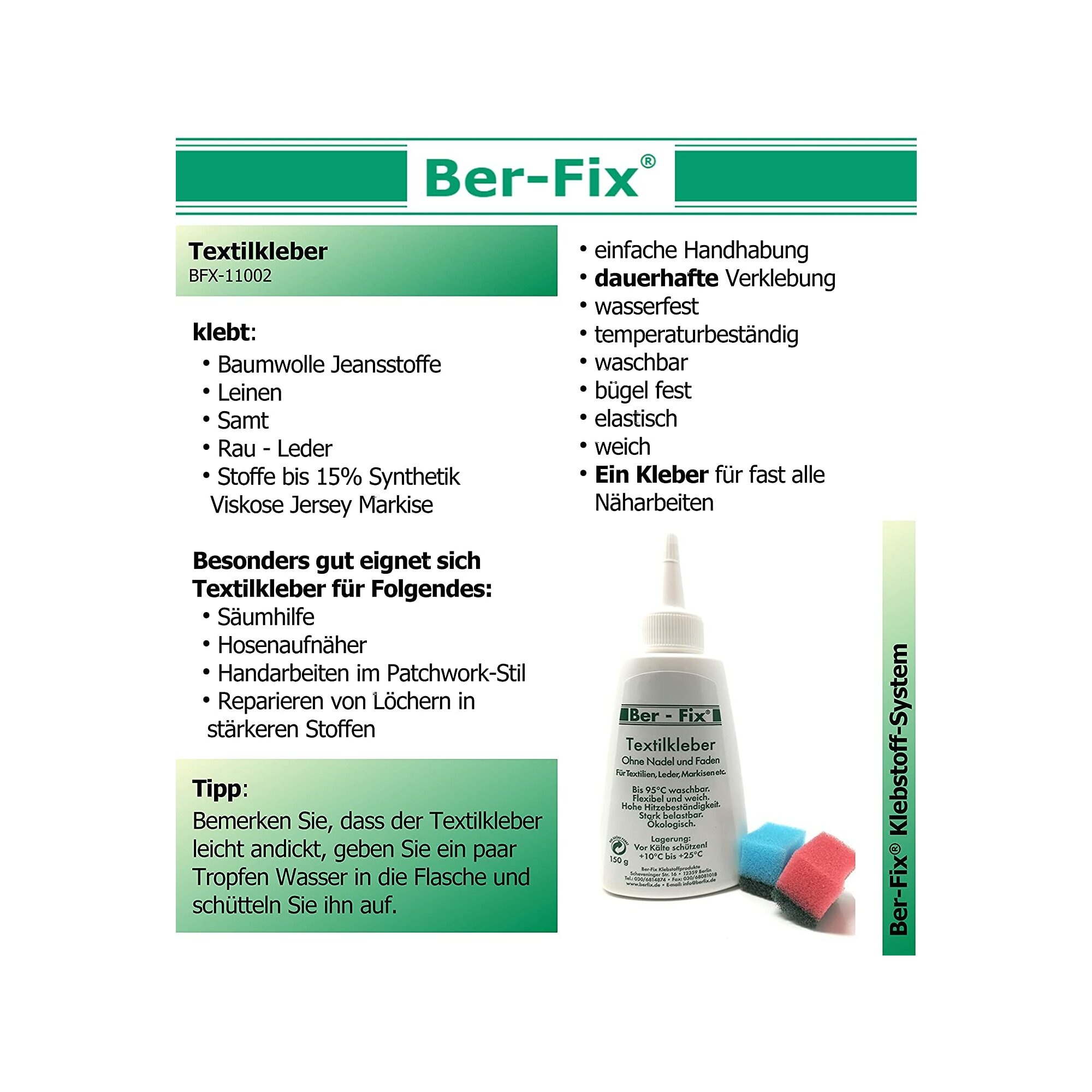 Ber-Fix® Textilkleber 500g