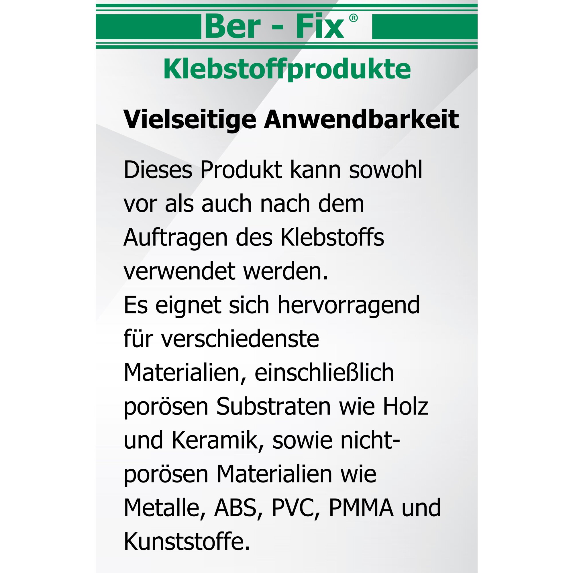 Ber-Fix® Beschleuniger – Aktivator für Ber-Fix® Industriekleber | Schnellere Aushärtung & stärkere Haftung | Perfekt für präzise Anwendungen