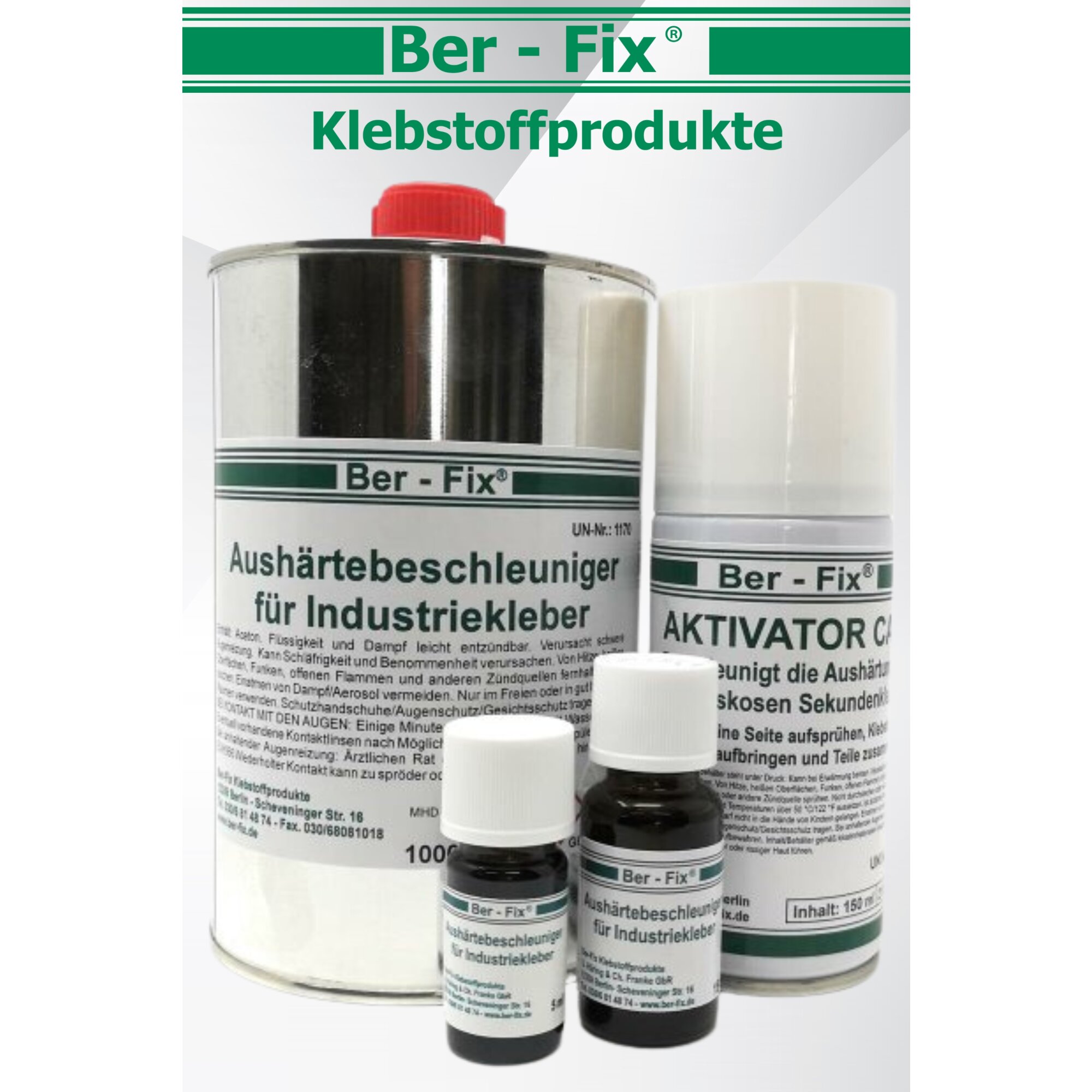 Ber-Fix® Beschleuniger – Aktivator für Ber-Fix® Industriekleber | Schnellere Aushärtung & stärkere Haftung | Perfekt für präzise Anwendungen