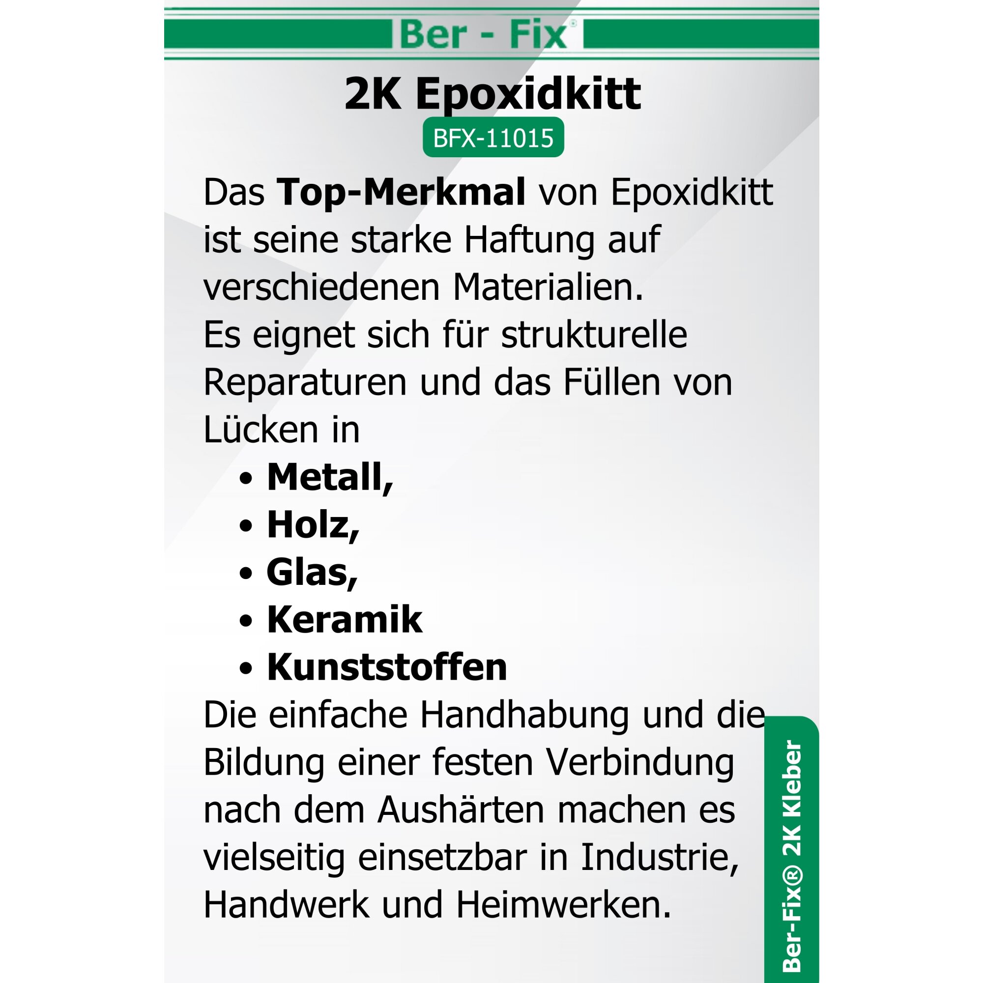 Ber-Fix® Epoxidkitt – Hochtemperatur 2K Metall-Reparaturkitt bis 300°C | Ideal für Füllen, Modellieren & Reparieren