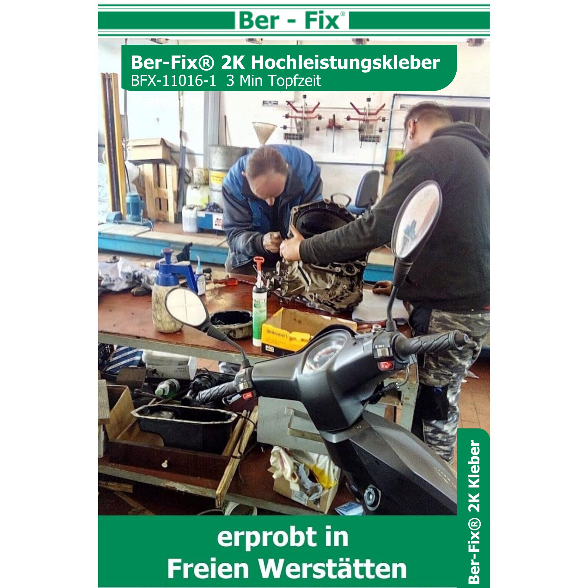 Ber-Fix® 2K-Hochleistungskleber 25g – Schlagfester MMA-Kleber für Metall & Kunststoff | Starke 2K-Verbindungen