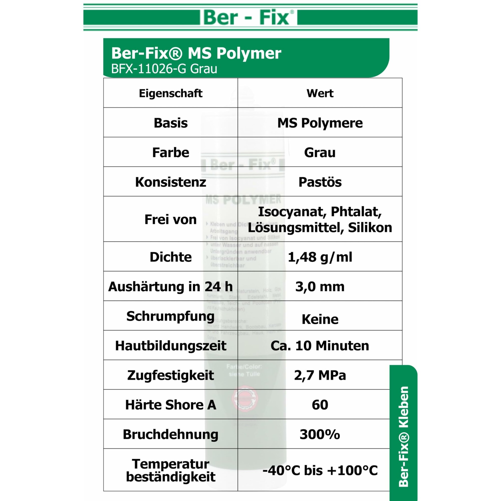 Ber-Fix® MS-Polymer grau