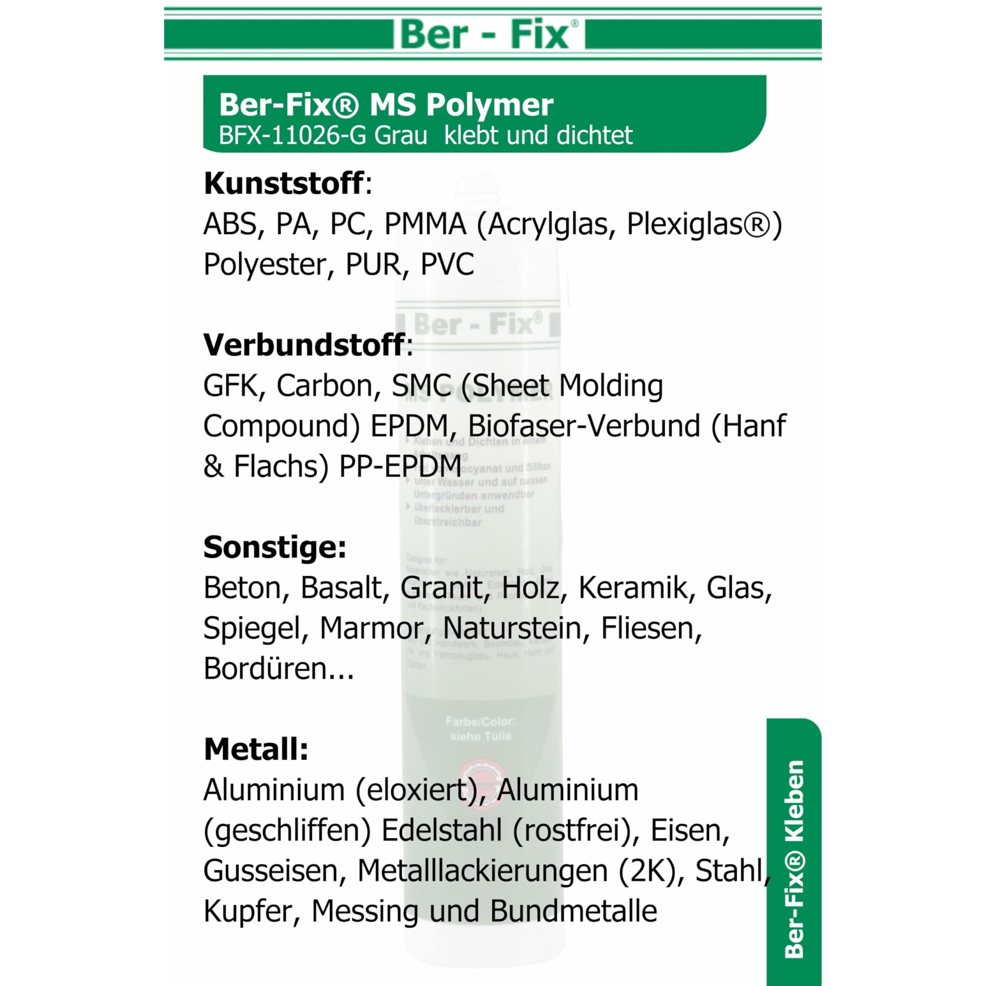 Ber-Fix® MS-Polymer grau