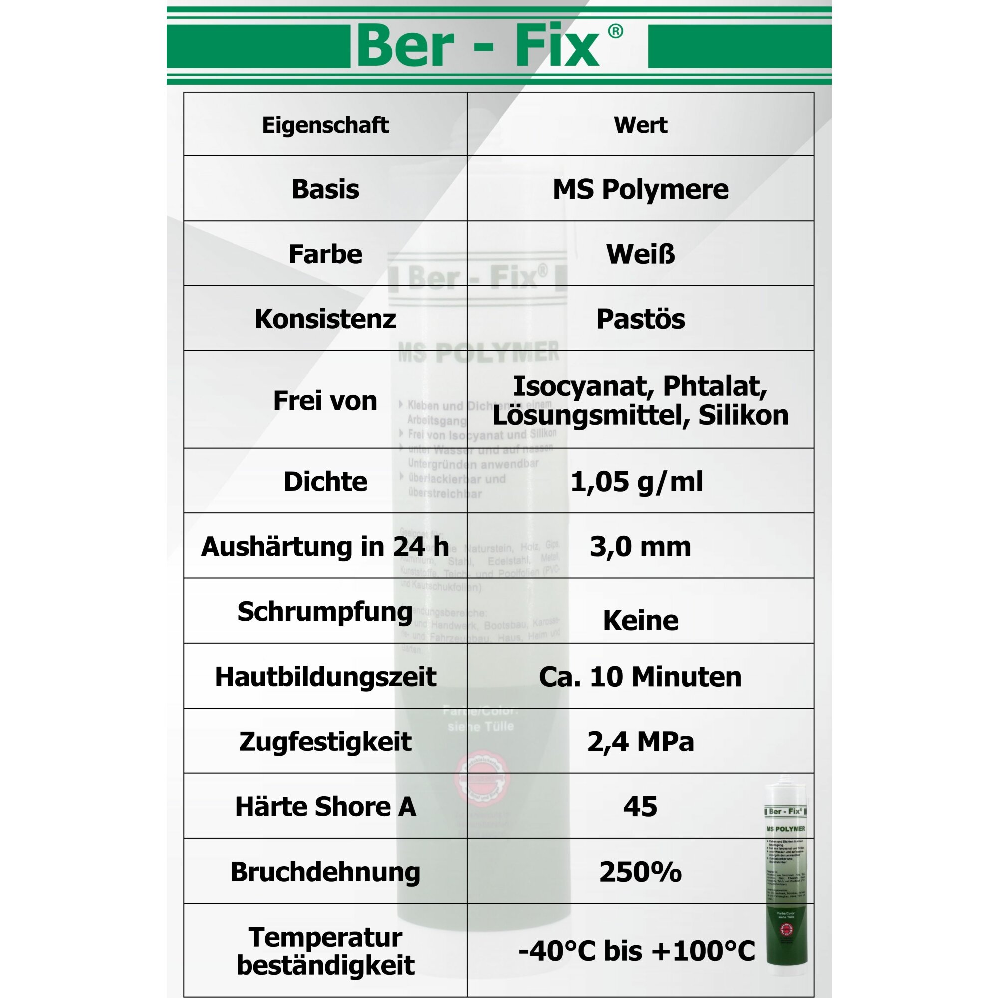 Ber-Fix® MS-Polymer weiss