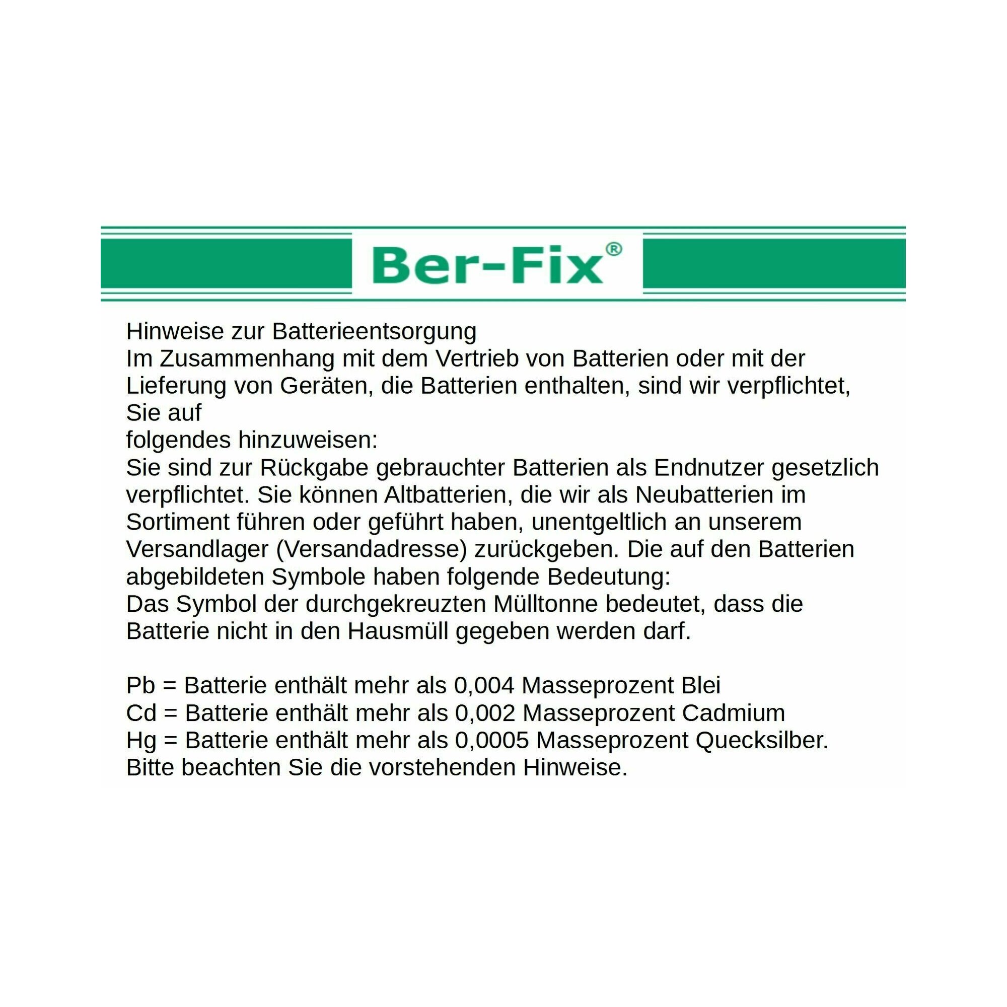 Ber-Fix® UV-Lampe 1 LED