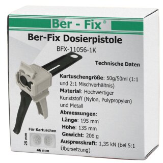 Ber-Fix® Pistole 1:1 Kunststoff