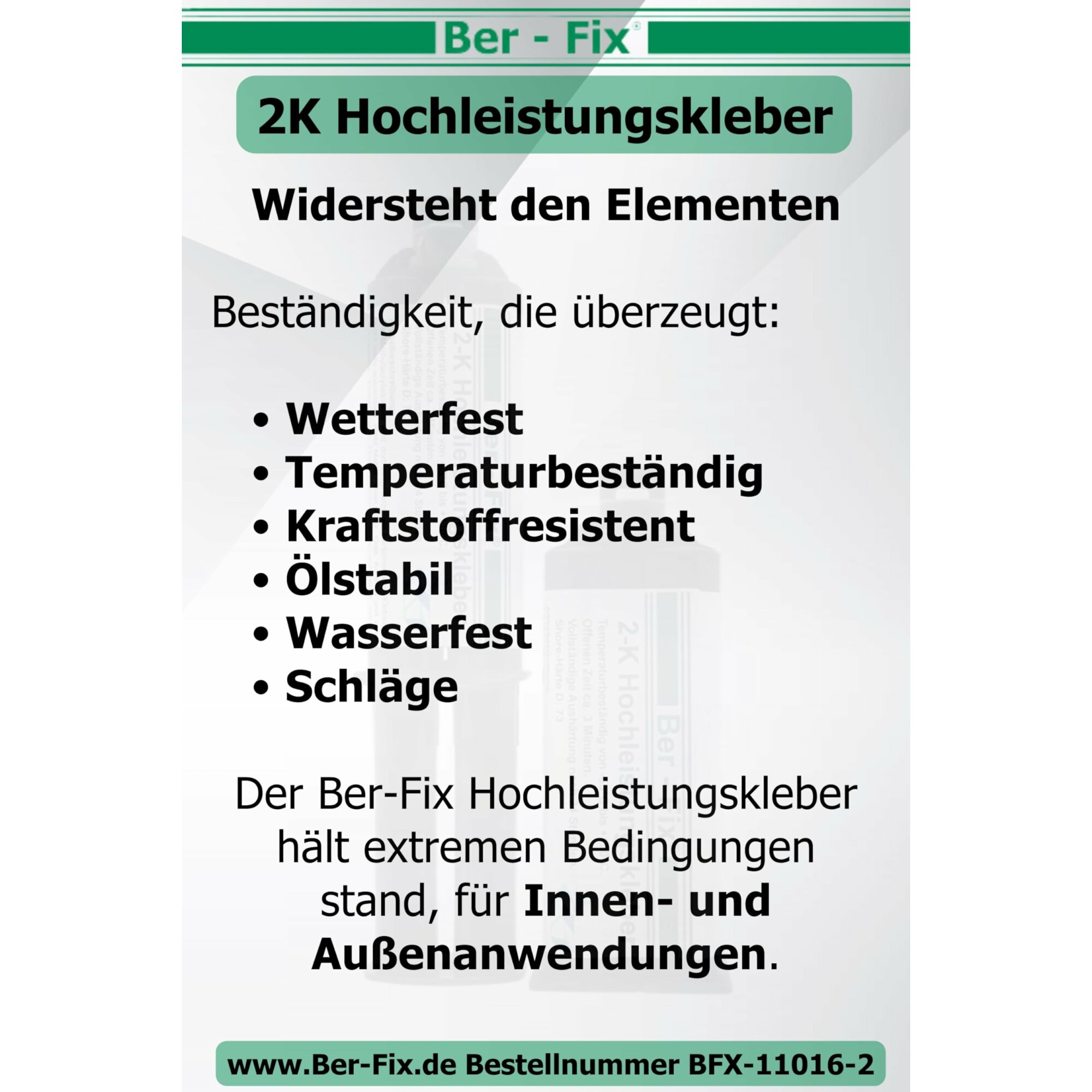 Ber-Fix® 2K-Hochleistungskleber 25g 3 Min. inklusive 6 Düsen