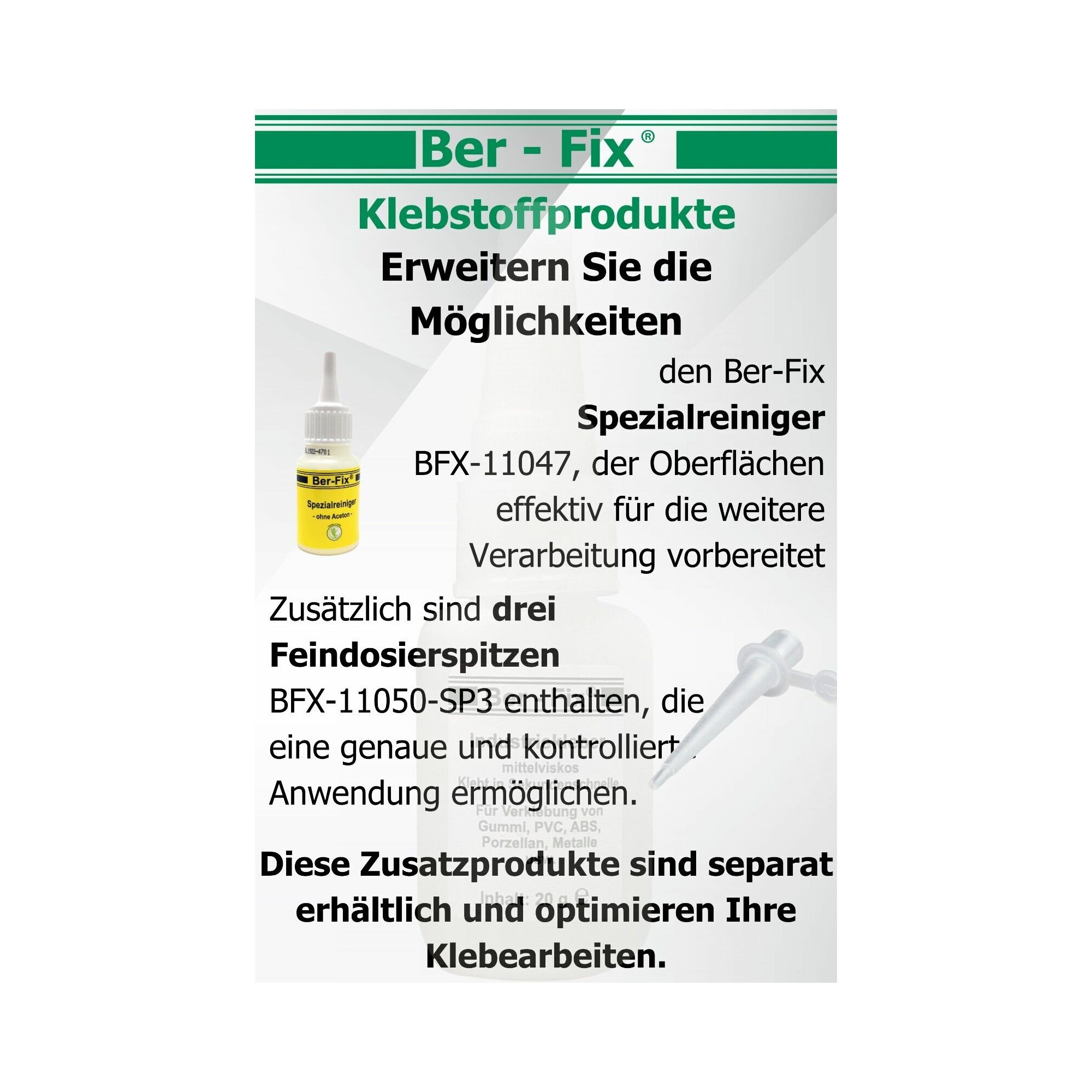 Ber-Fix® Industriekleber (mittelviskos) 20g mit Gratisgeschenk