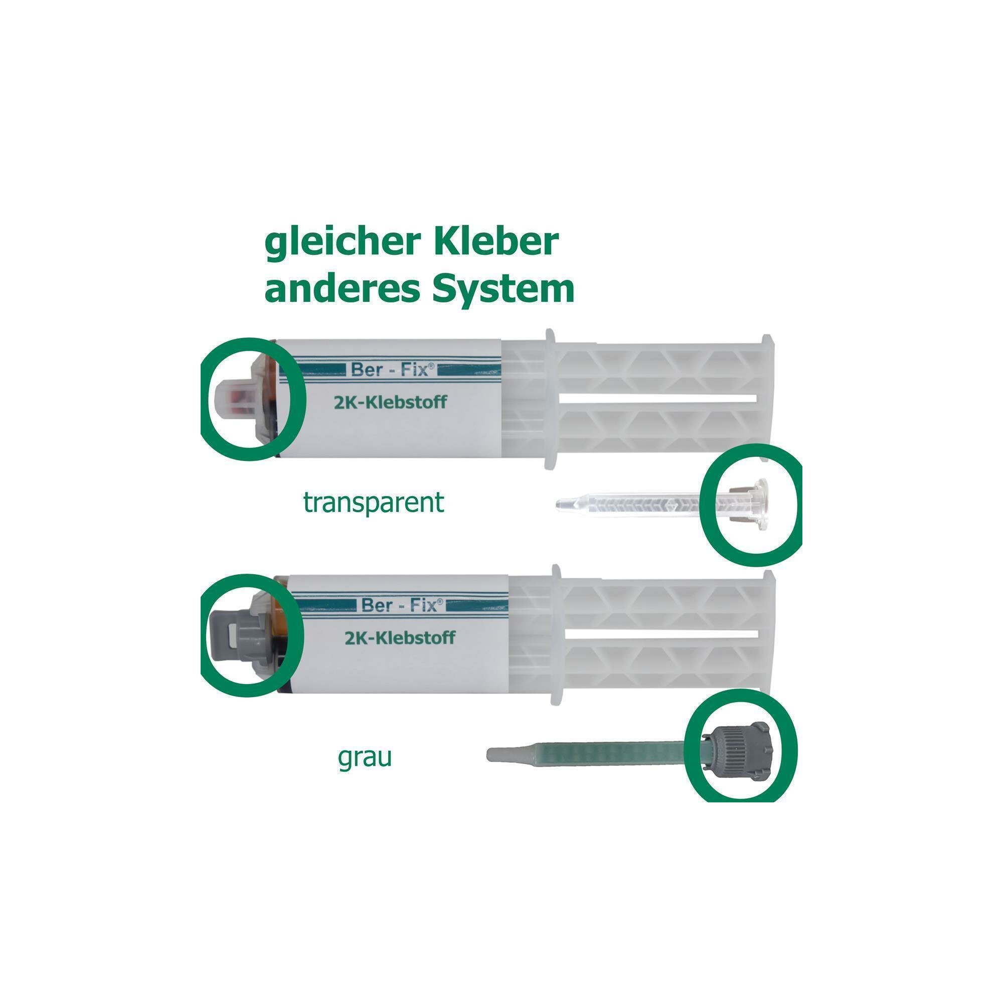 Ber-Fix® Mischdüsen 1:1 transparent 5er Pack