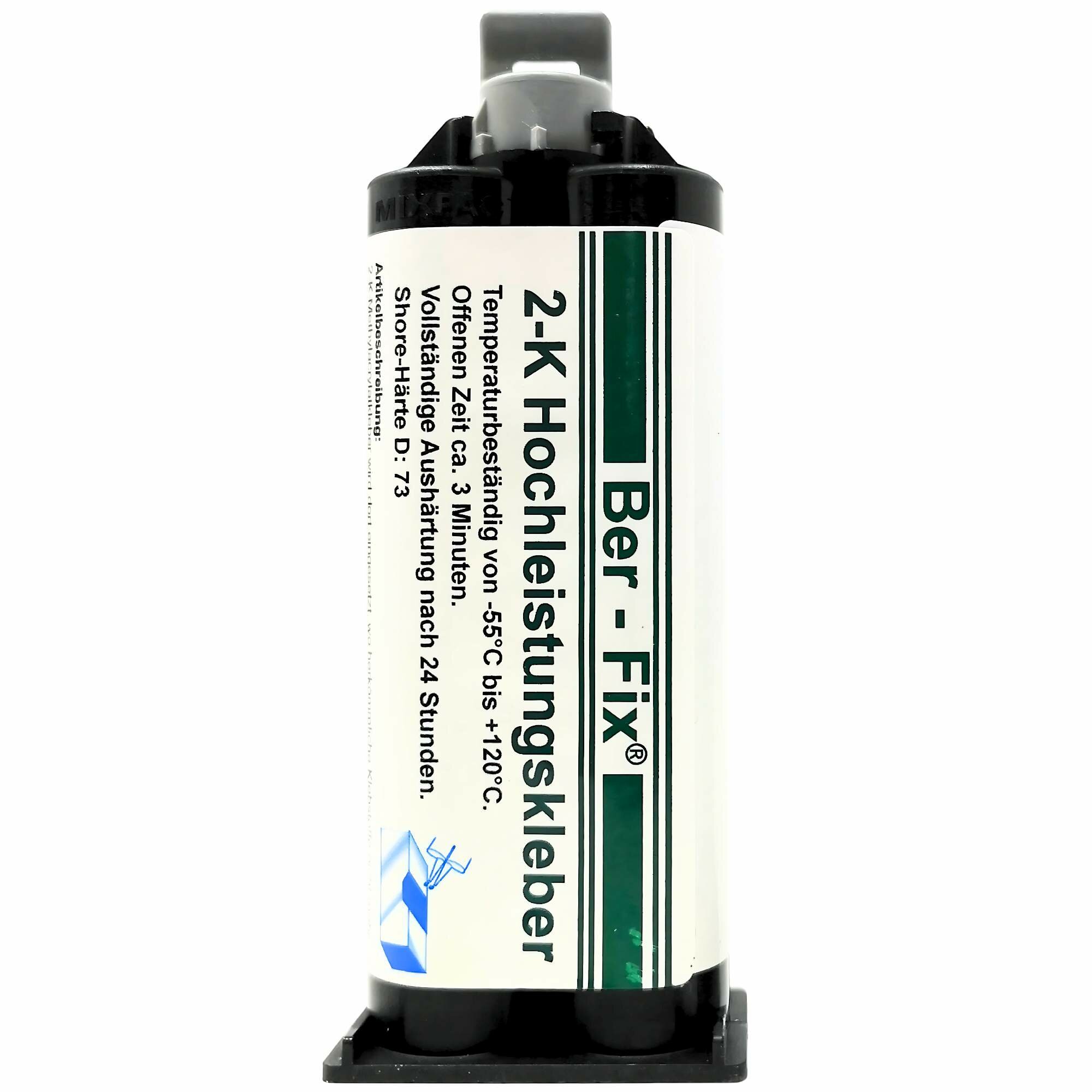 Ber-Fix® 2K-Hochleistungskleber 50g – MMA Kleber für Metall & Kunststoff | Für Dosierpistole, Schlagfest & Extra Stark