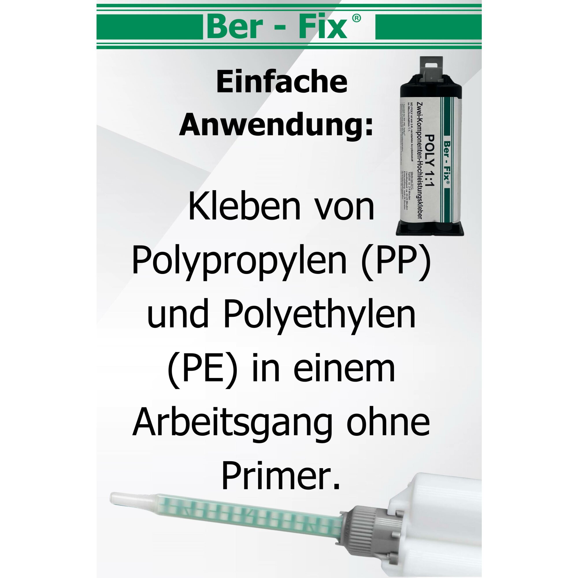 Ber-Fix 2K Poly 1:1 Kleber für PE und PP -...