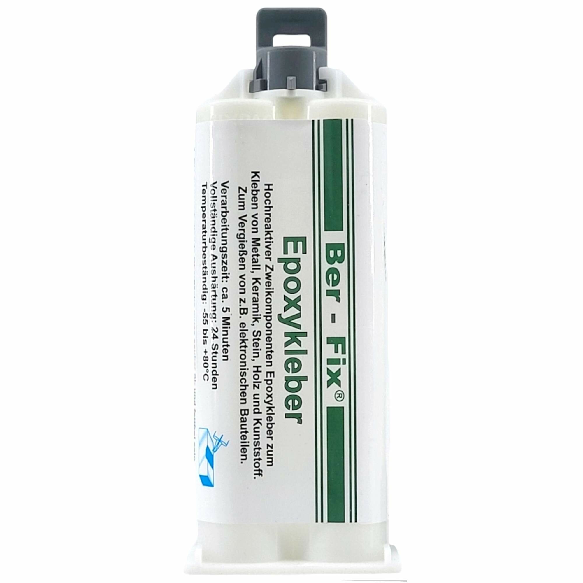 Ber-Fix® Epoxykleber 50g – 2K Epoxidharz-Kleber für Dosierpistole | Ideal zum Kleben & Vergießen von Metall, Kunststoff & Holz