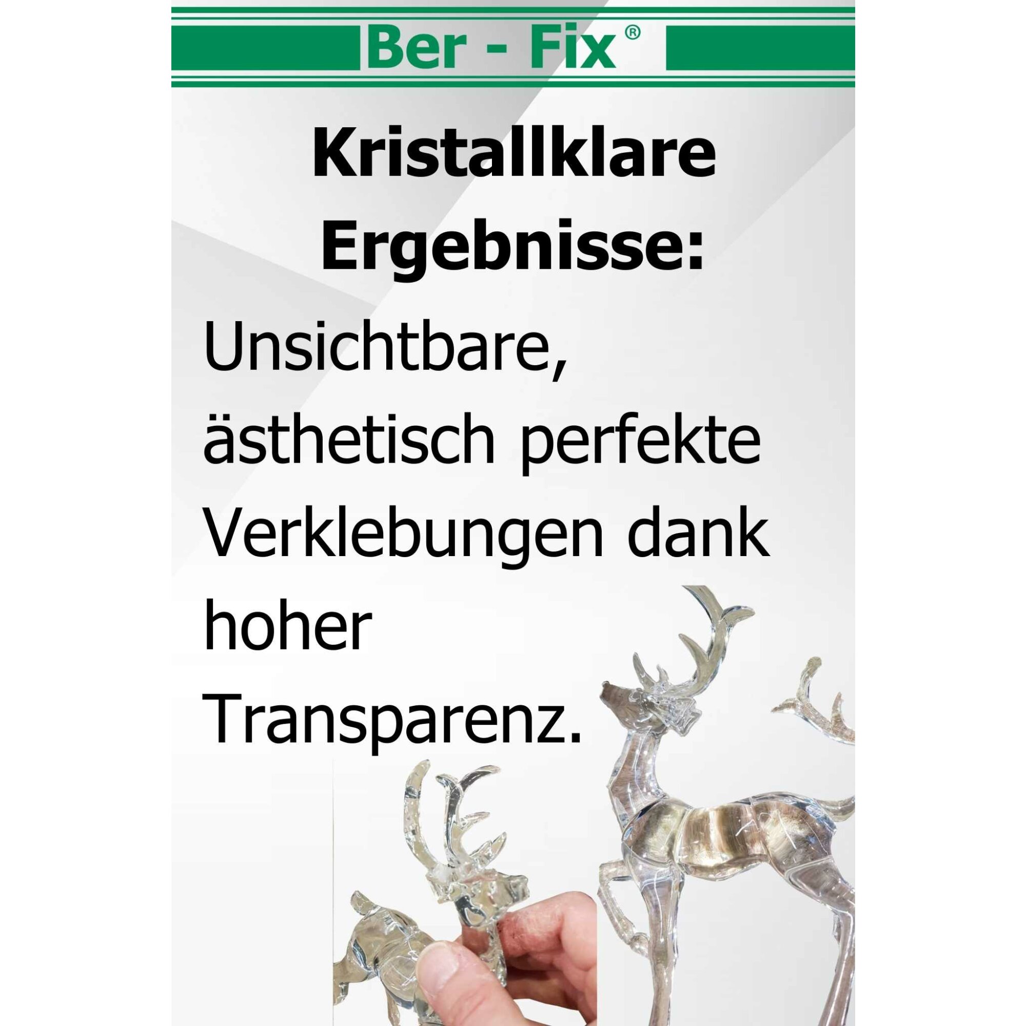 Ber-Fix® UV-Kleber für Glas – Mittelviskos 500-1000 – Glasklarer Spezialkleber für stabile & unsichtbare Verbindungen